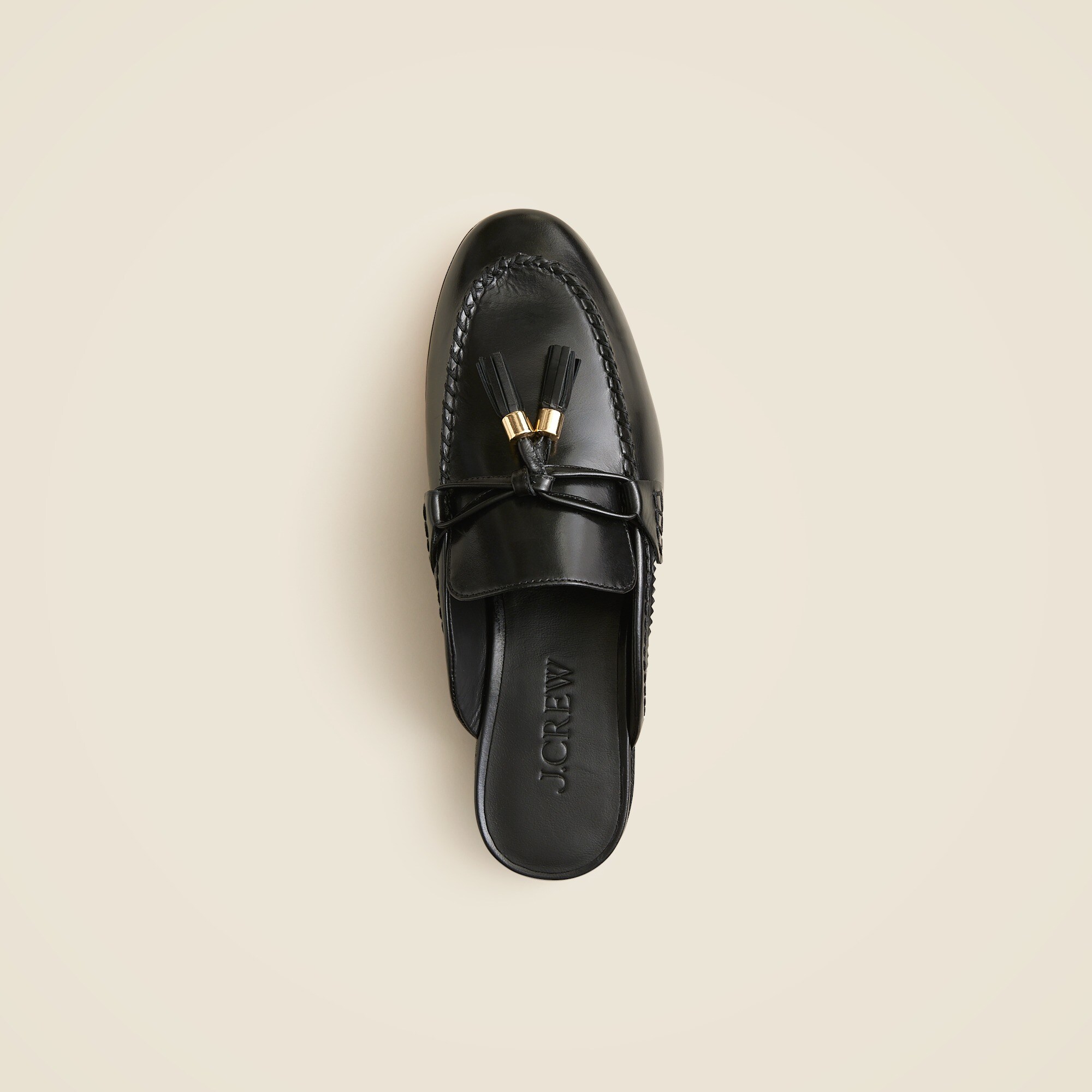 Tassel mule loafers in leather