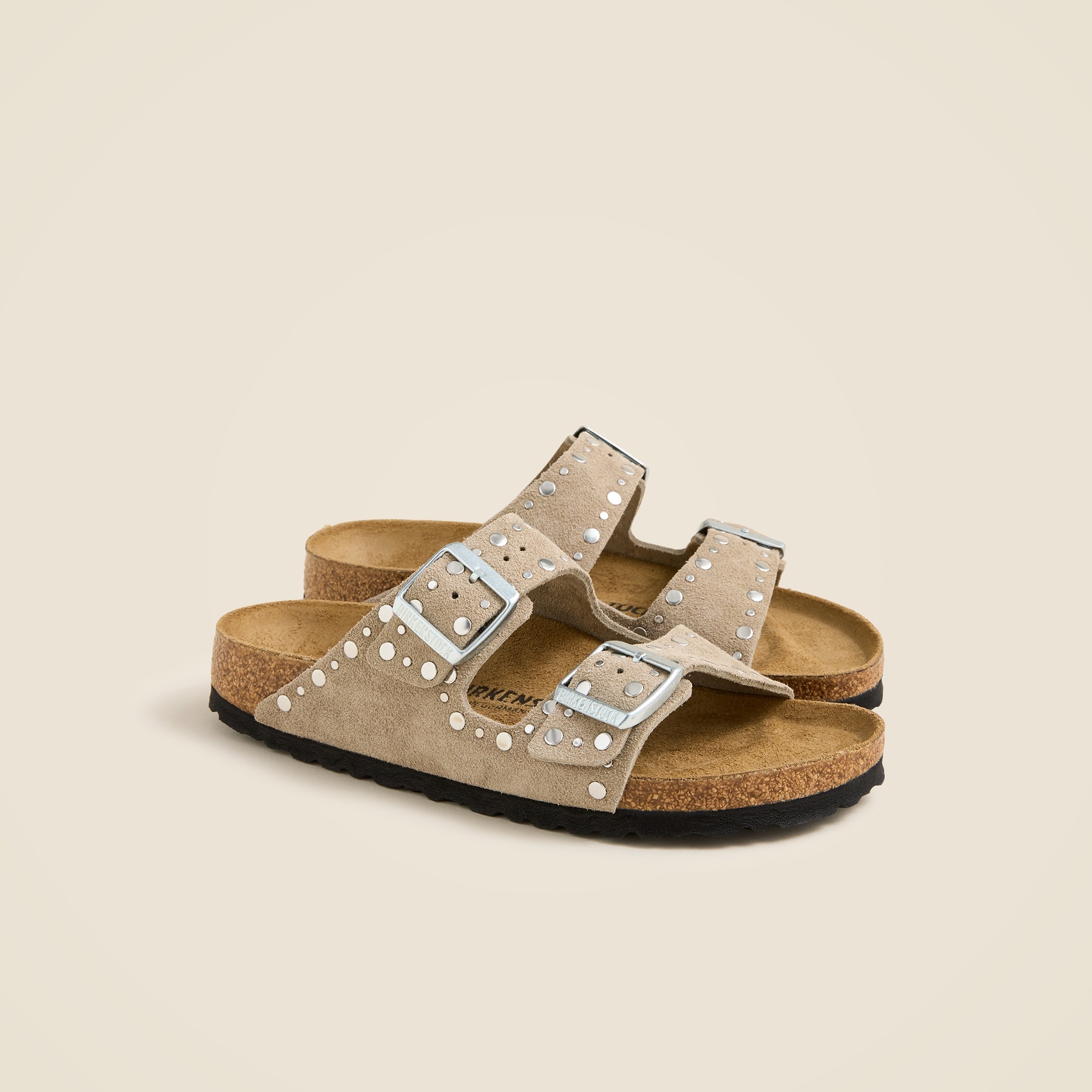 Women's Birkenstock® Arizona Riveted Suede Sandals For Women | J.Crew