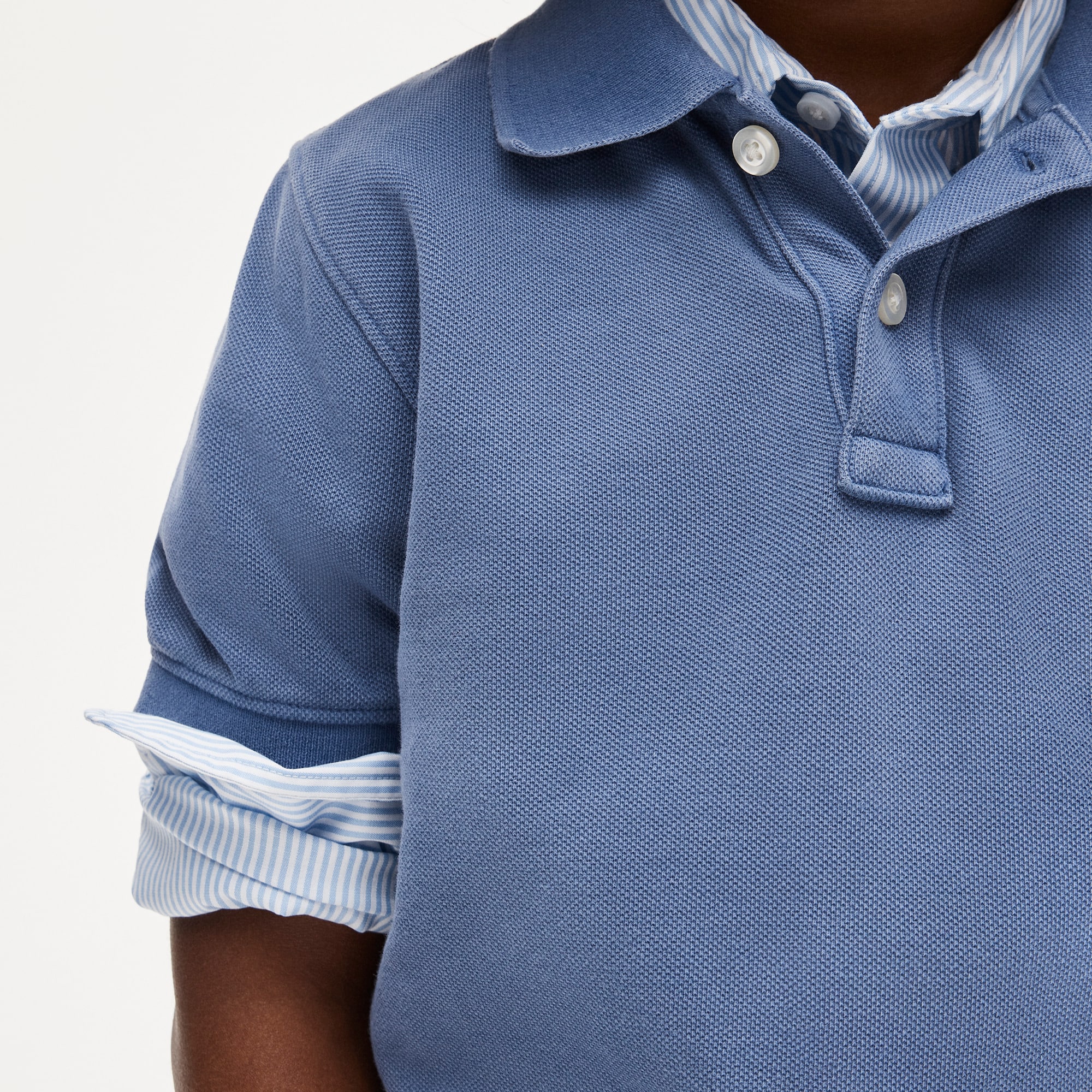Kids' washed piqué polo shirt