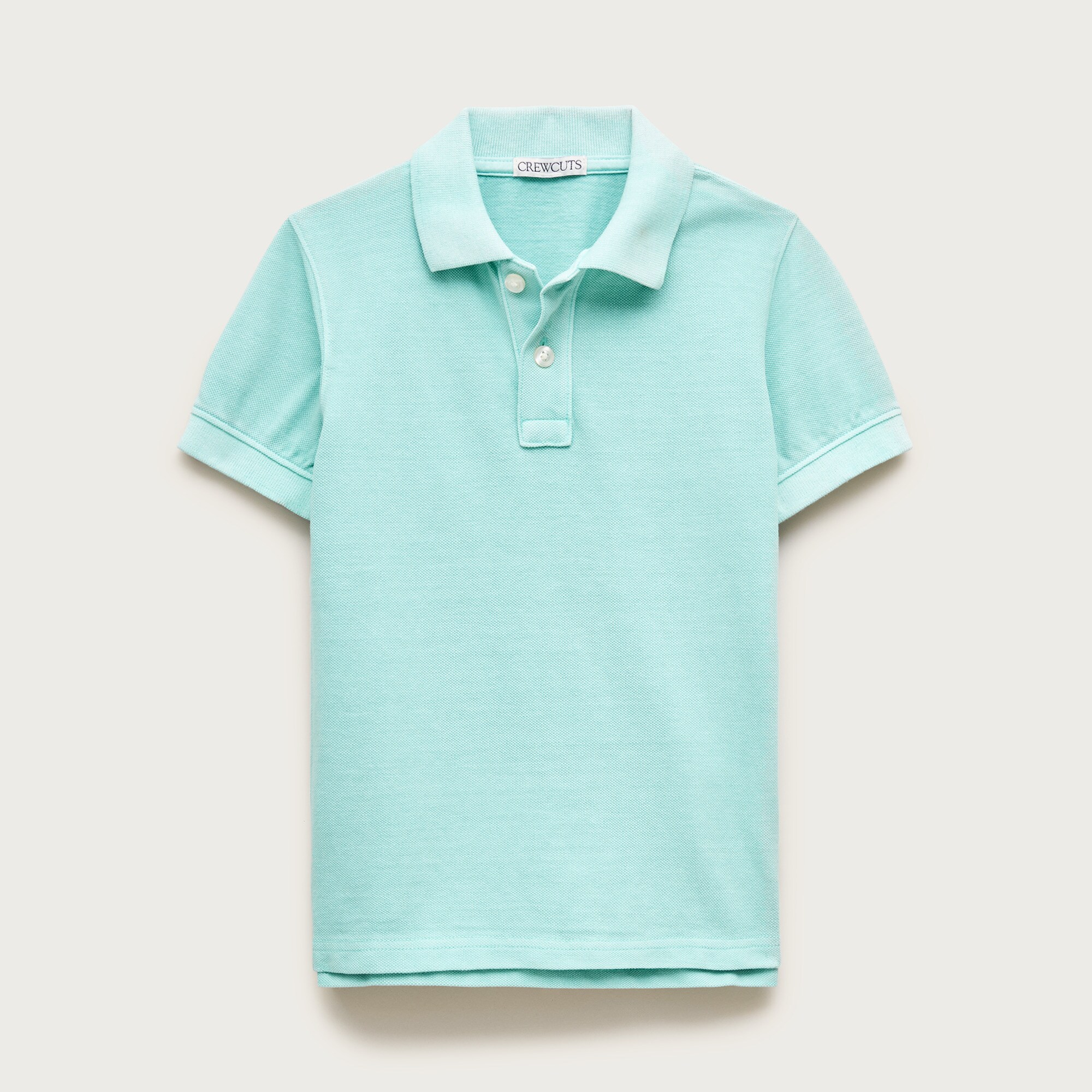 Kids' washed piqué polo shirt