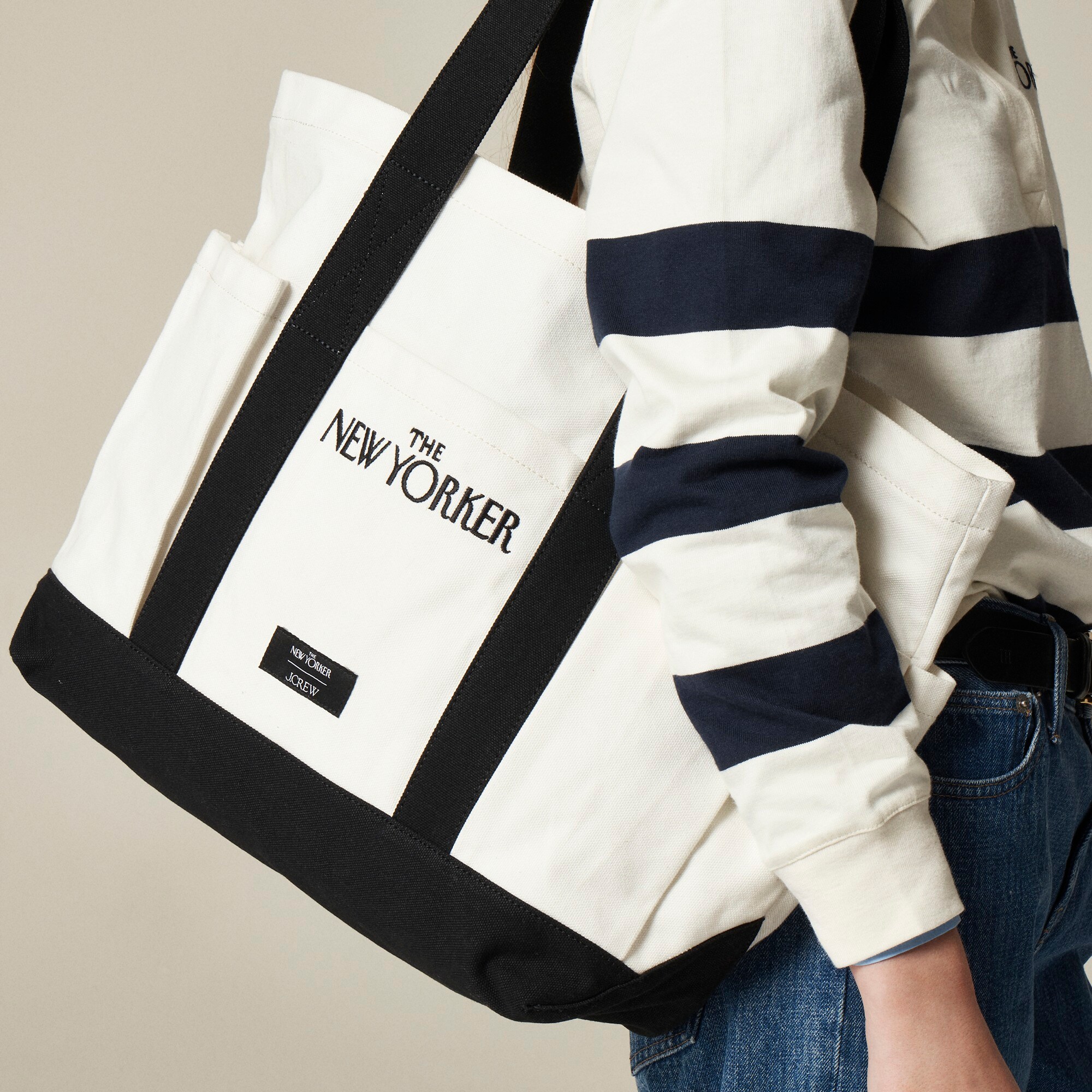 mens Limited-edition The New Yorker X J.Crew medium tote bag in canvas