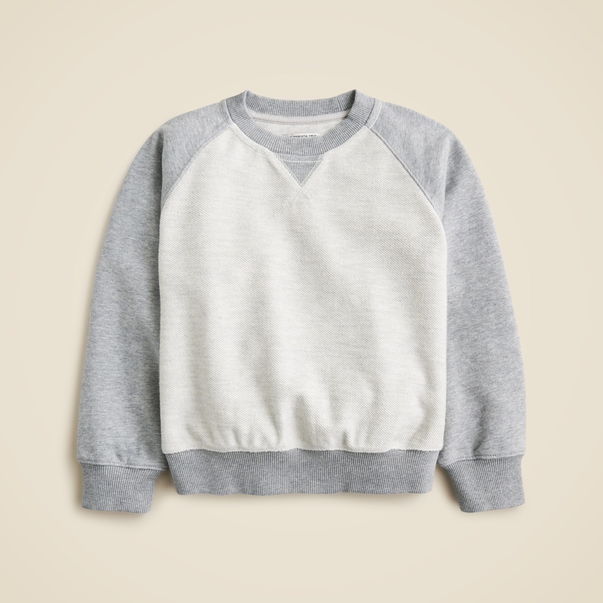 boys KID by Crewcuts heathered colorblock crewneck sweatshirt