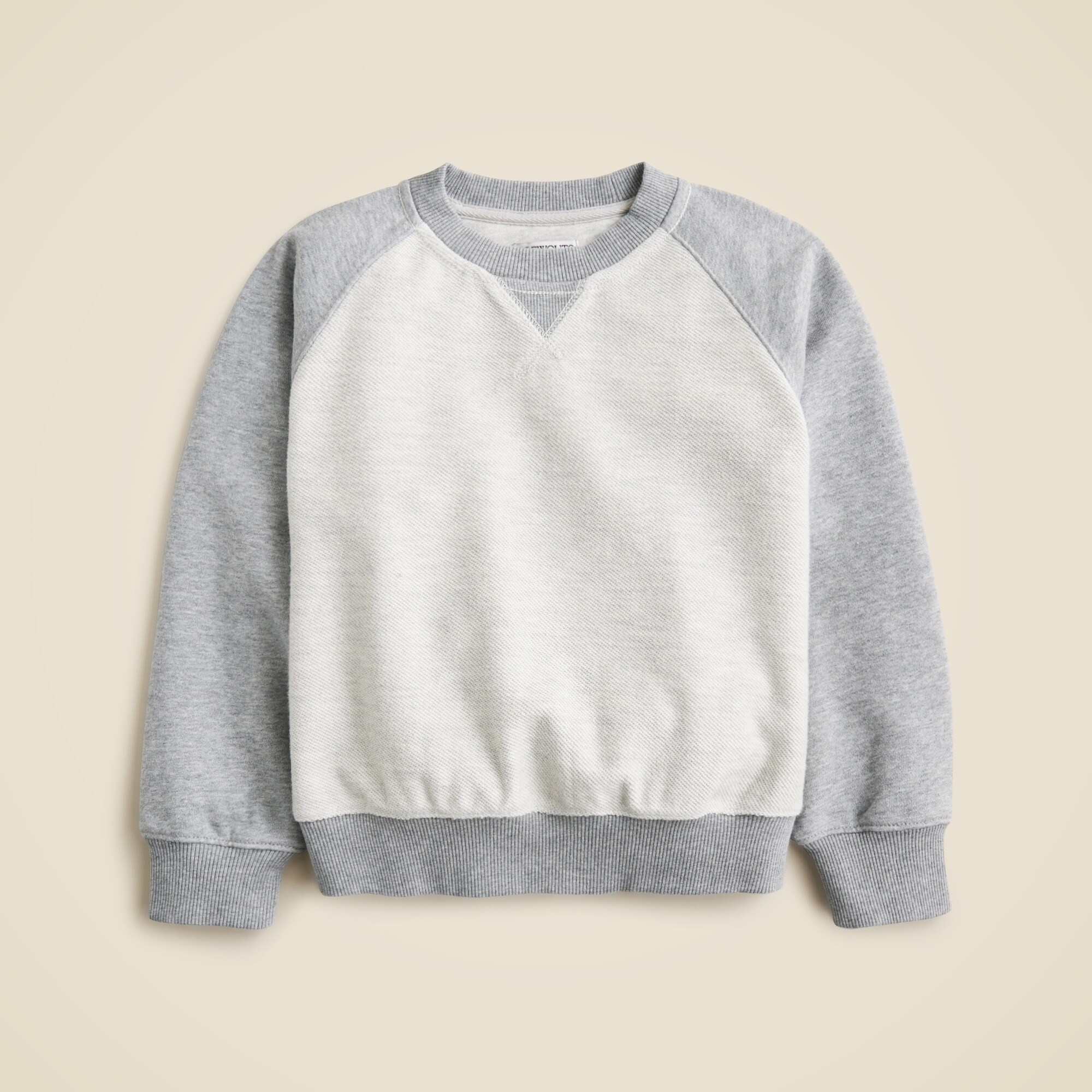 boys KID by Crewcuts heathered colorblock crewneck sweatshirt