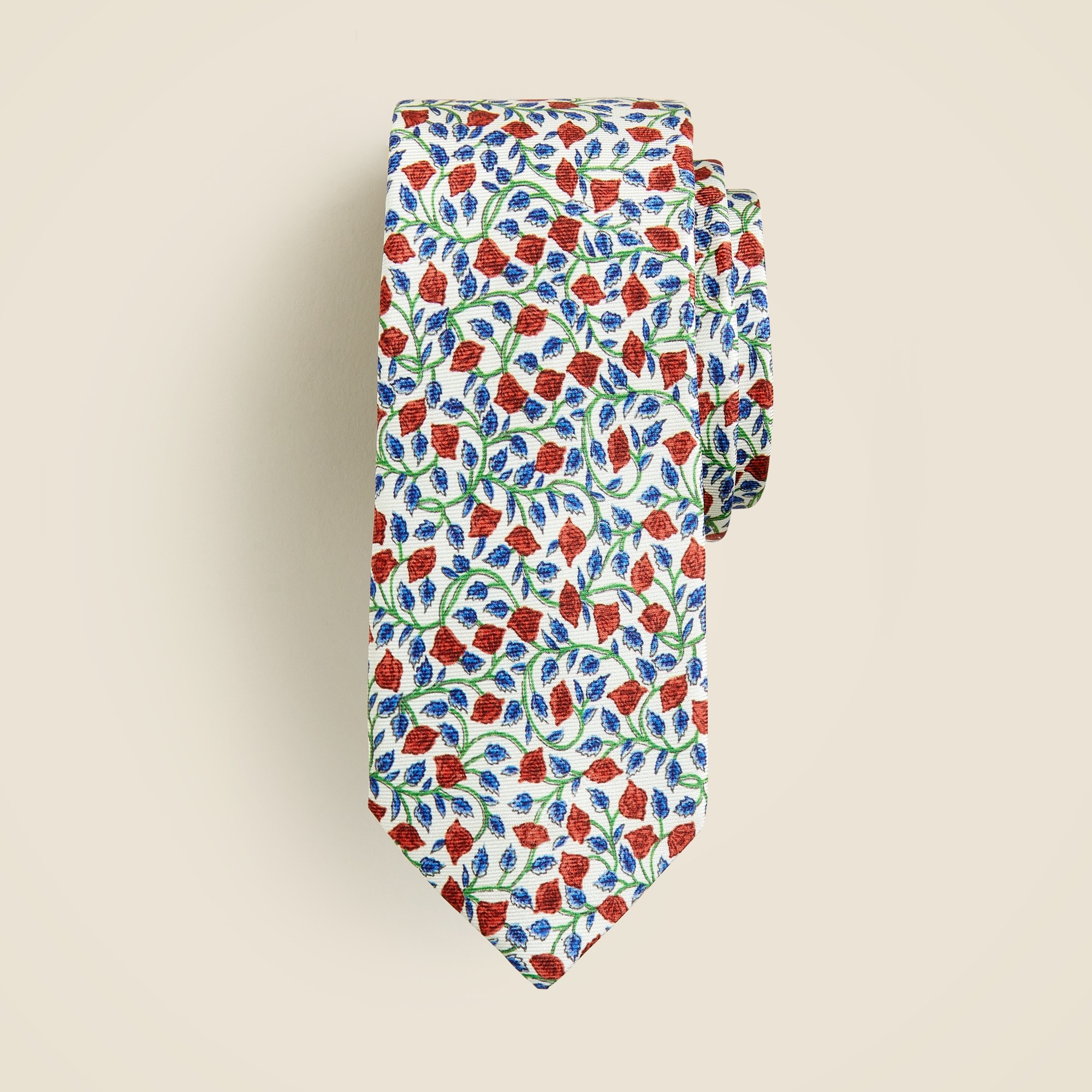  Kids' silk tie in rosewood floral