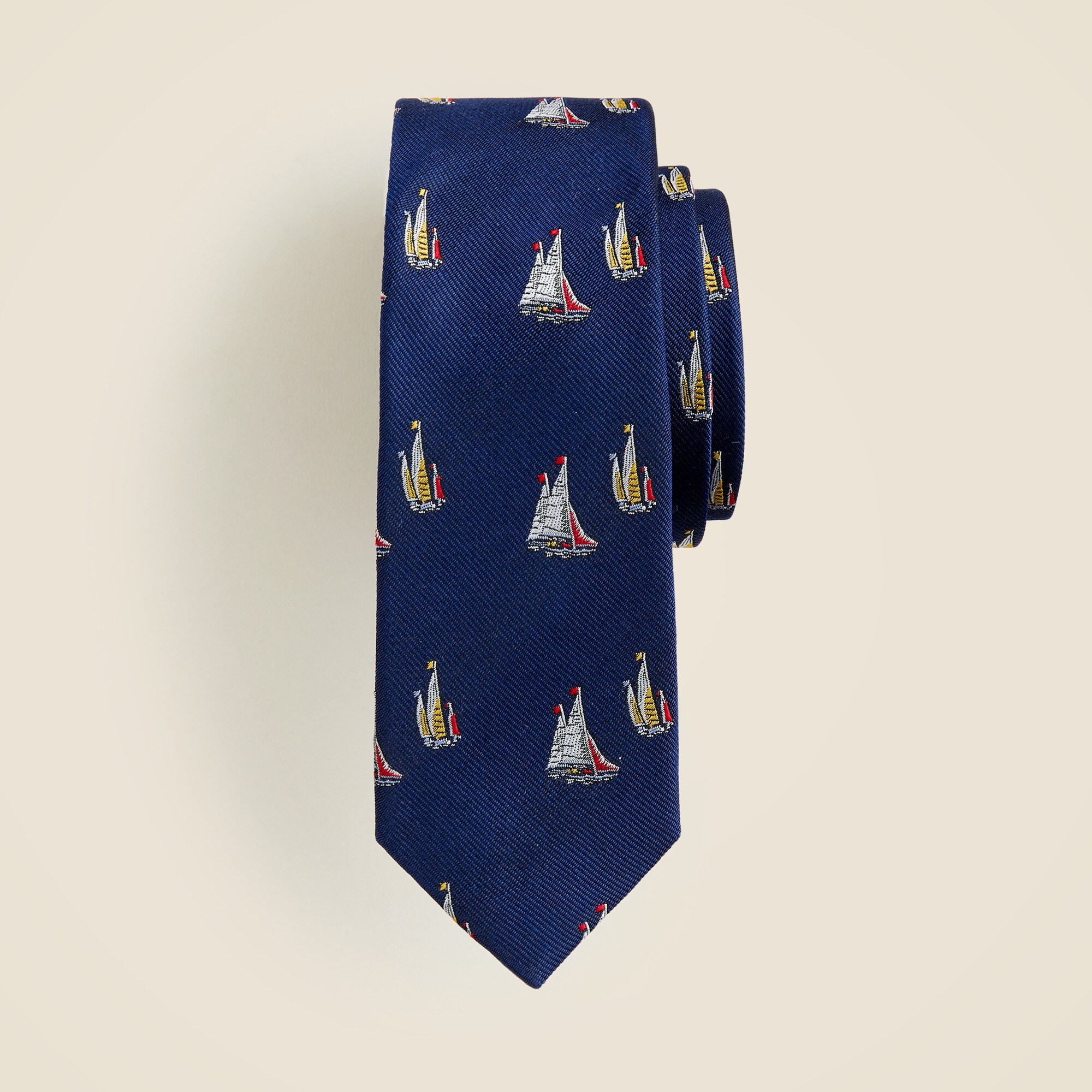 boys Kids' silk tie in sailboat print