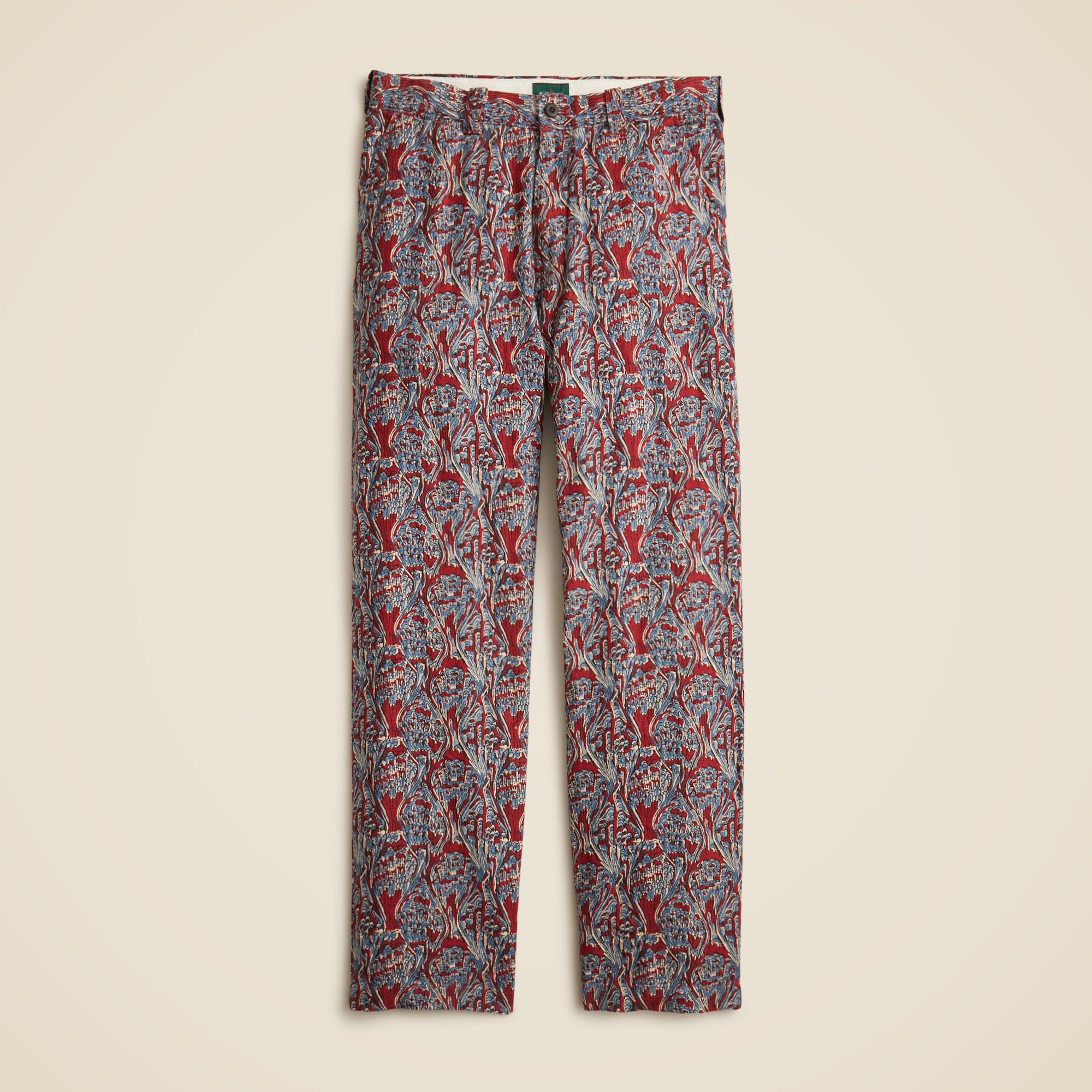  Classic-fit linen trouser in print