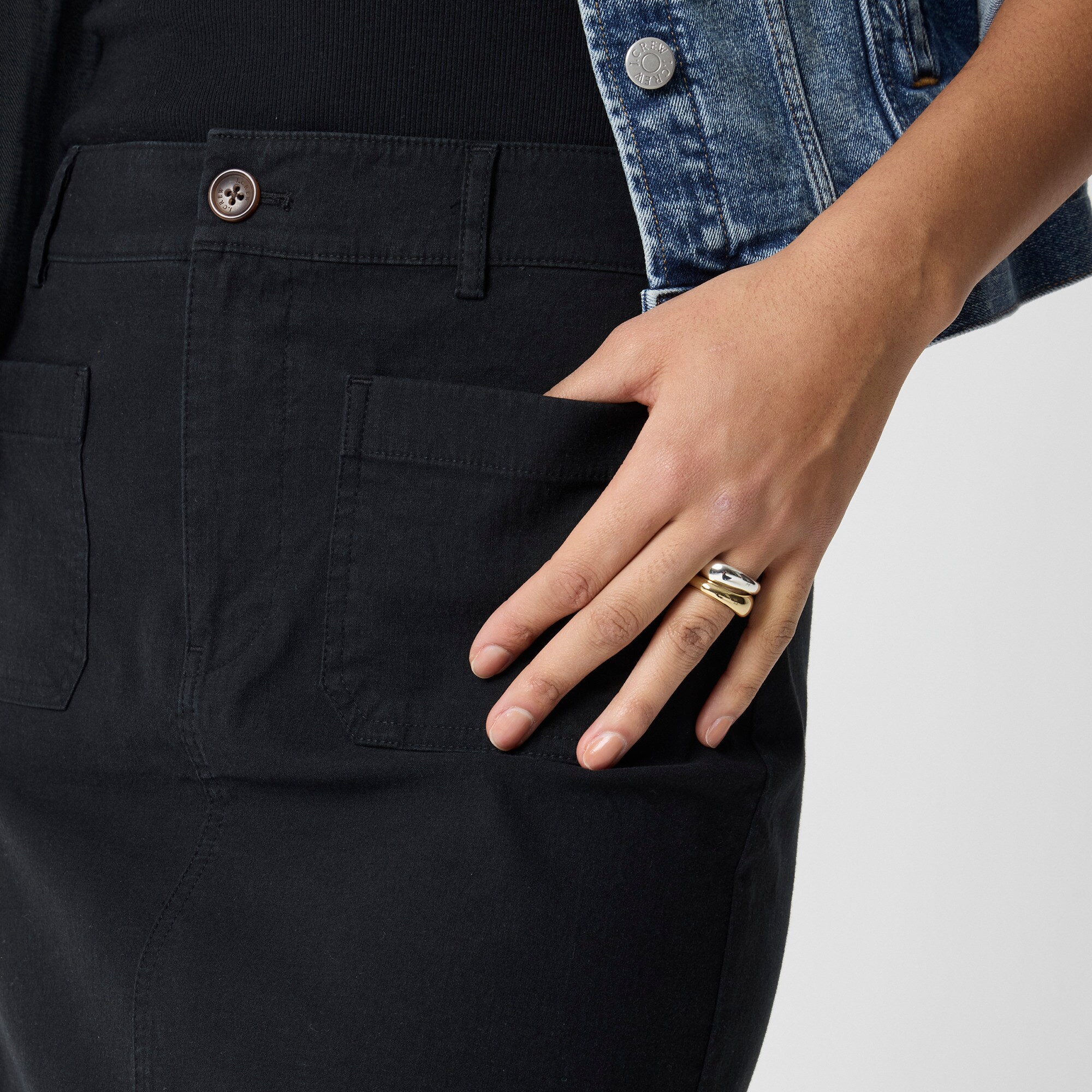 Lizzie patch-pocket mini skirt