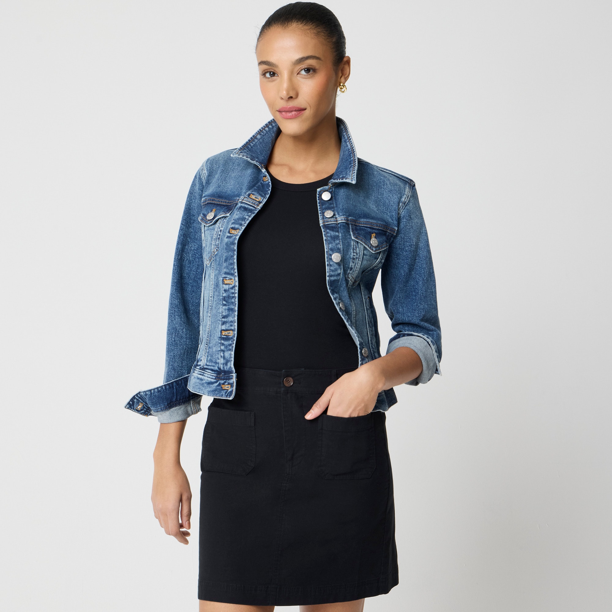 Lizzie patch-pocket mini skirt