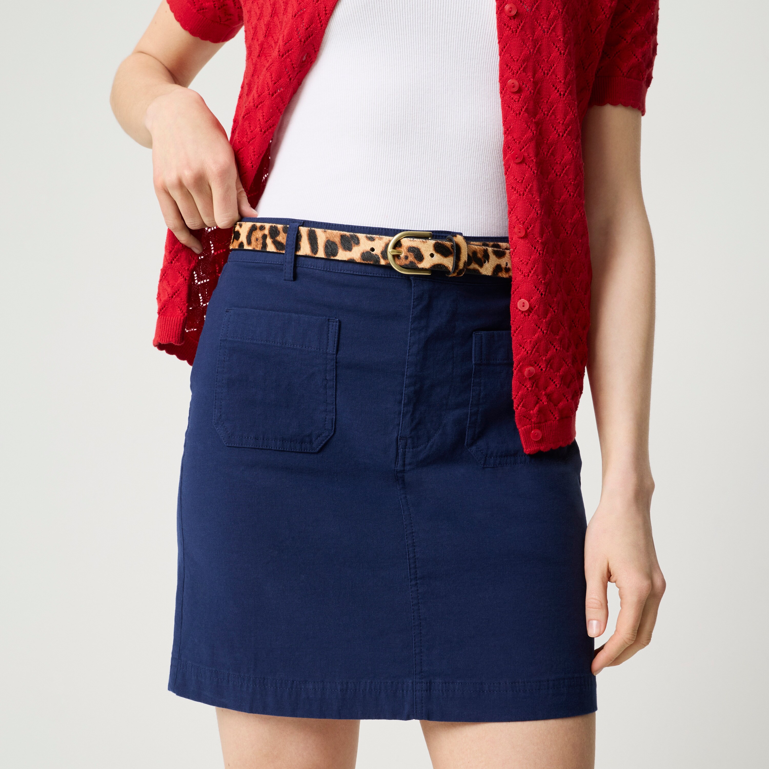 Lizzie patch-pocket mini skirt