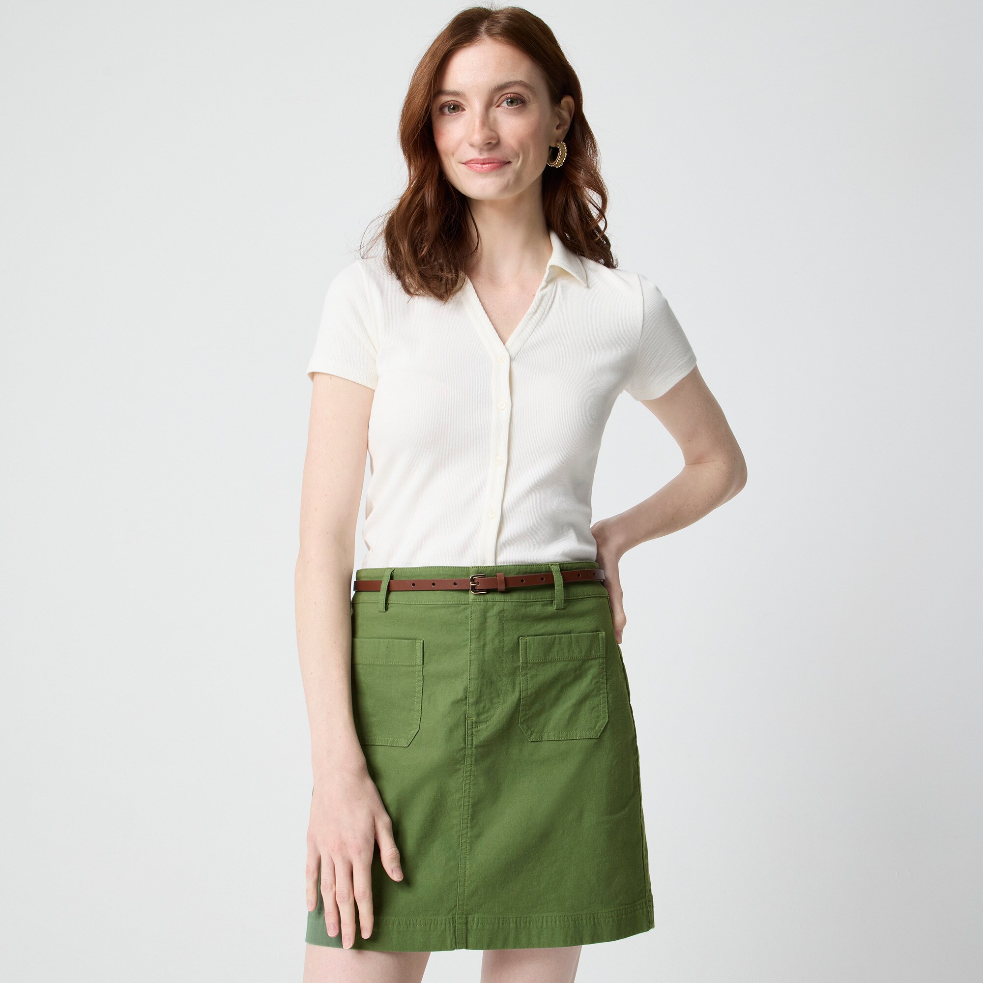 womens Lizzie patch-pocket mini skirt