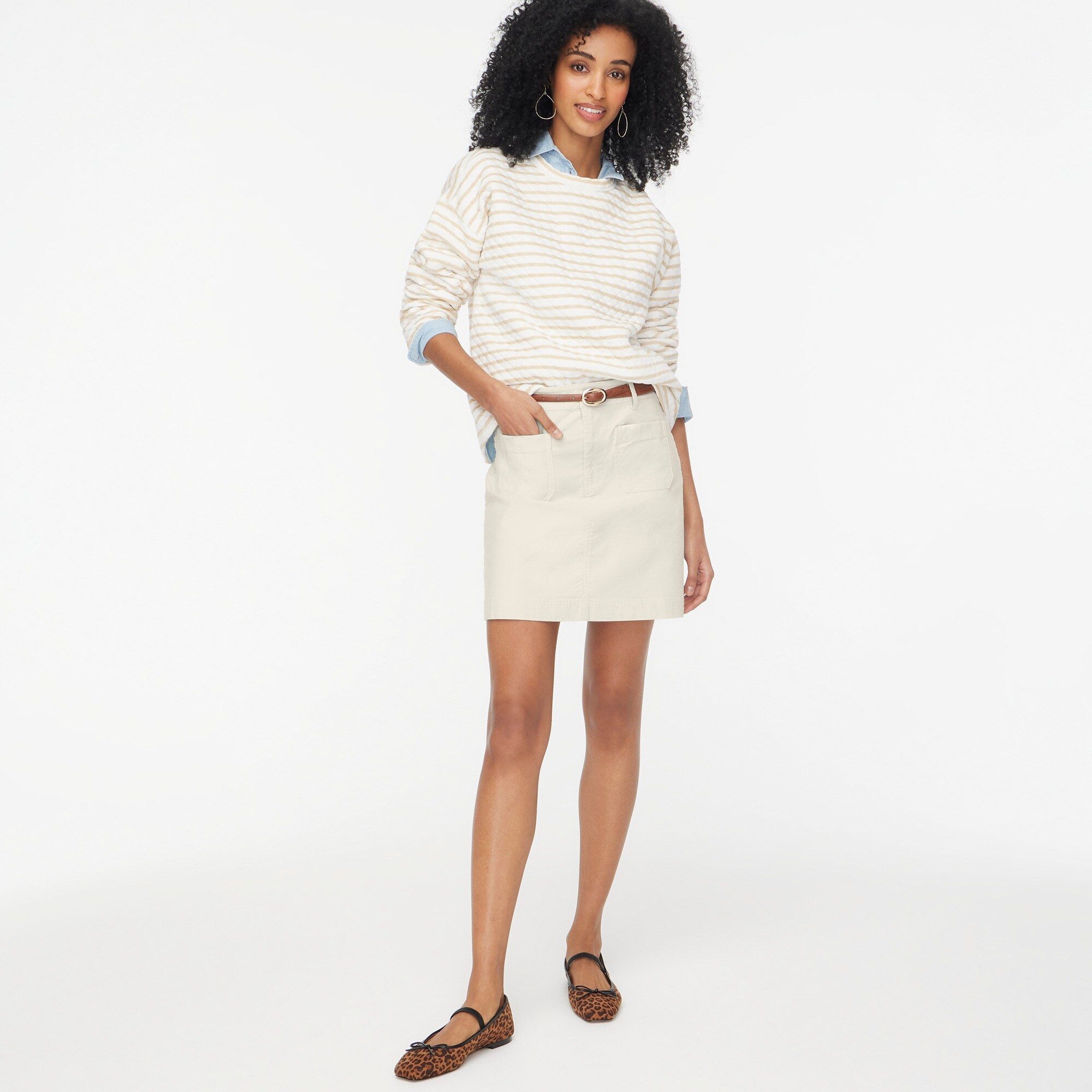 factory: lizzie patch-pocket mini skirt for women