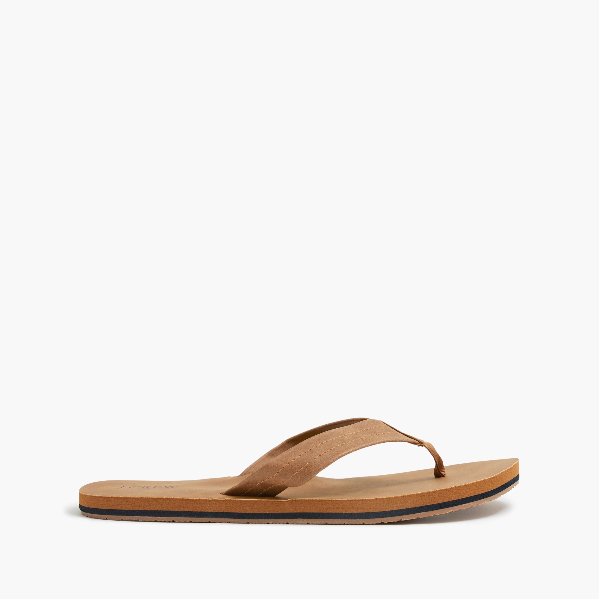 J. Crew Factory Mens Double-layer flip-flops in Tan/Navy AX941_MG8059?hei=1700&crop=0,0  main image 4