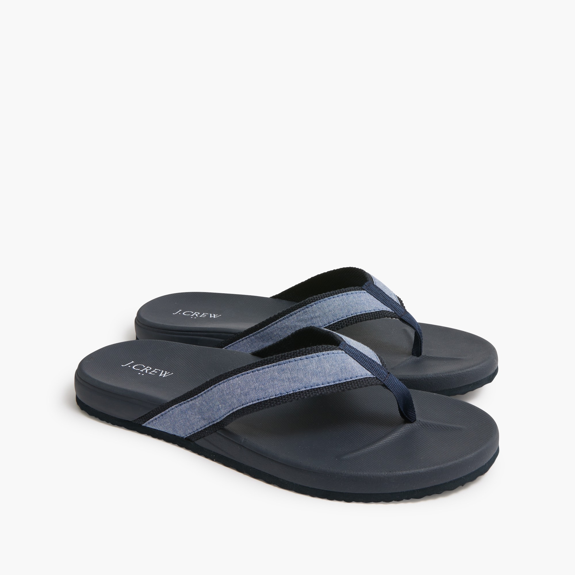 chambray flip-flops for men