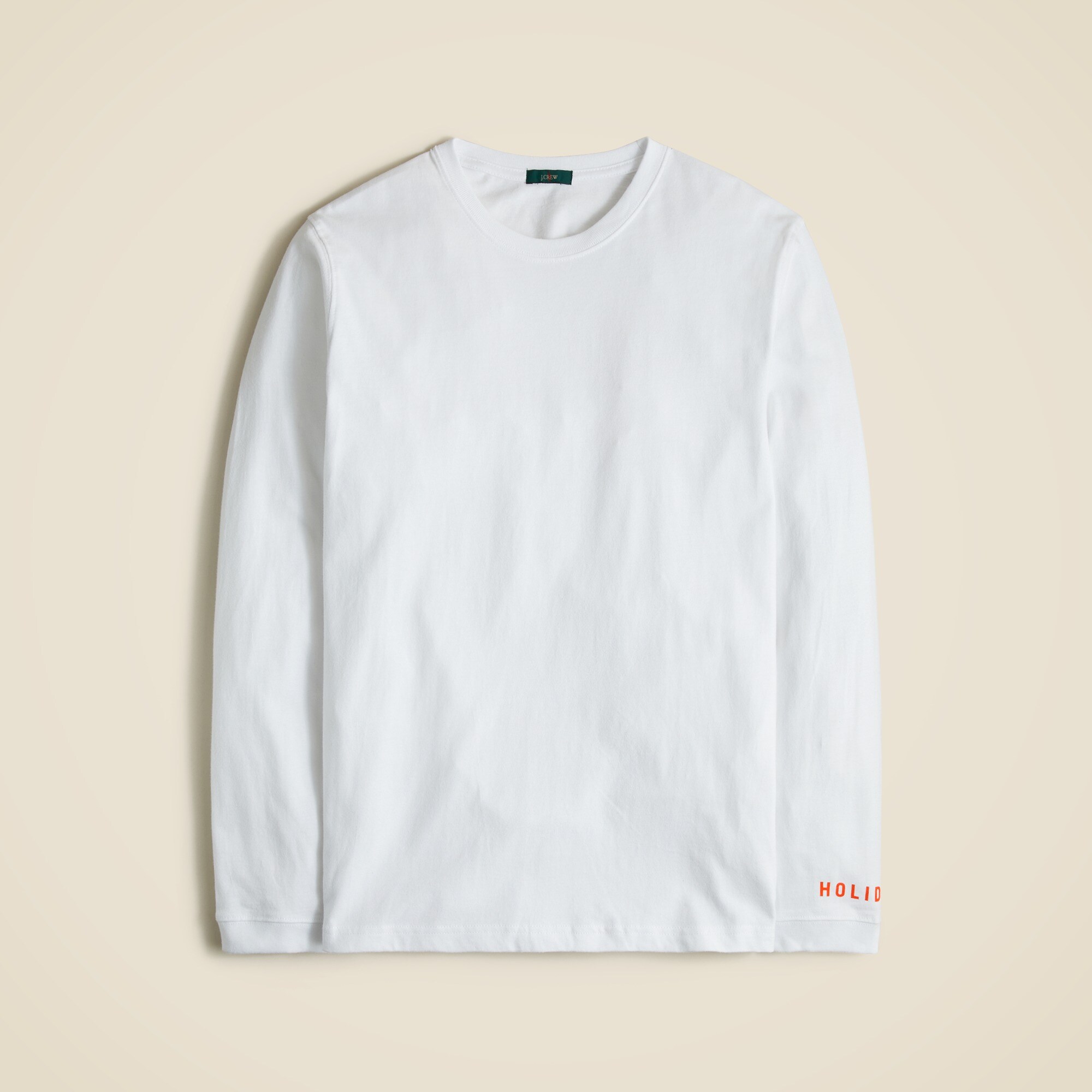 Limited-edition Holiday X J.Crew long-sleeve relaxed premium-weight cotton graphic T-shirt