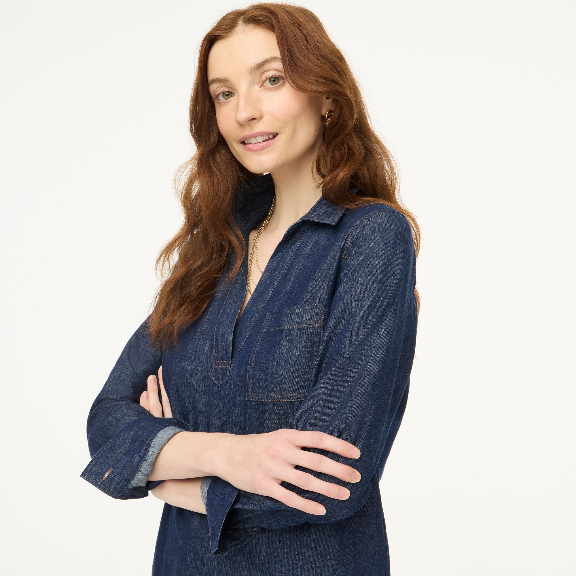 Modern chambray popover top