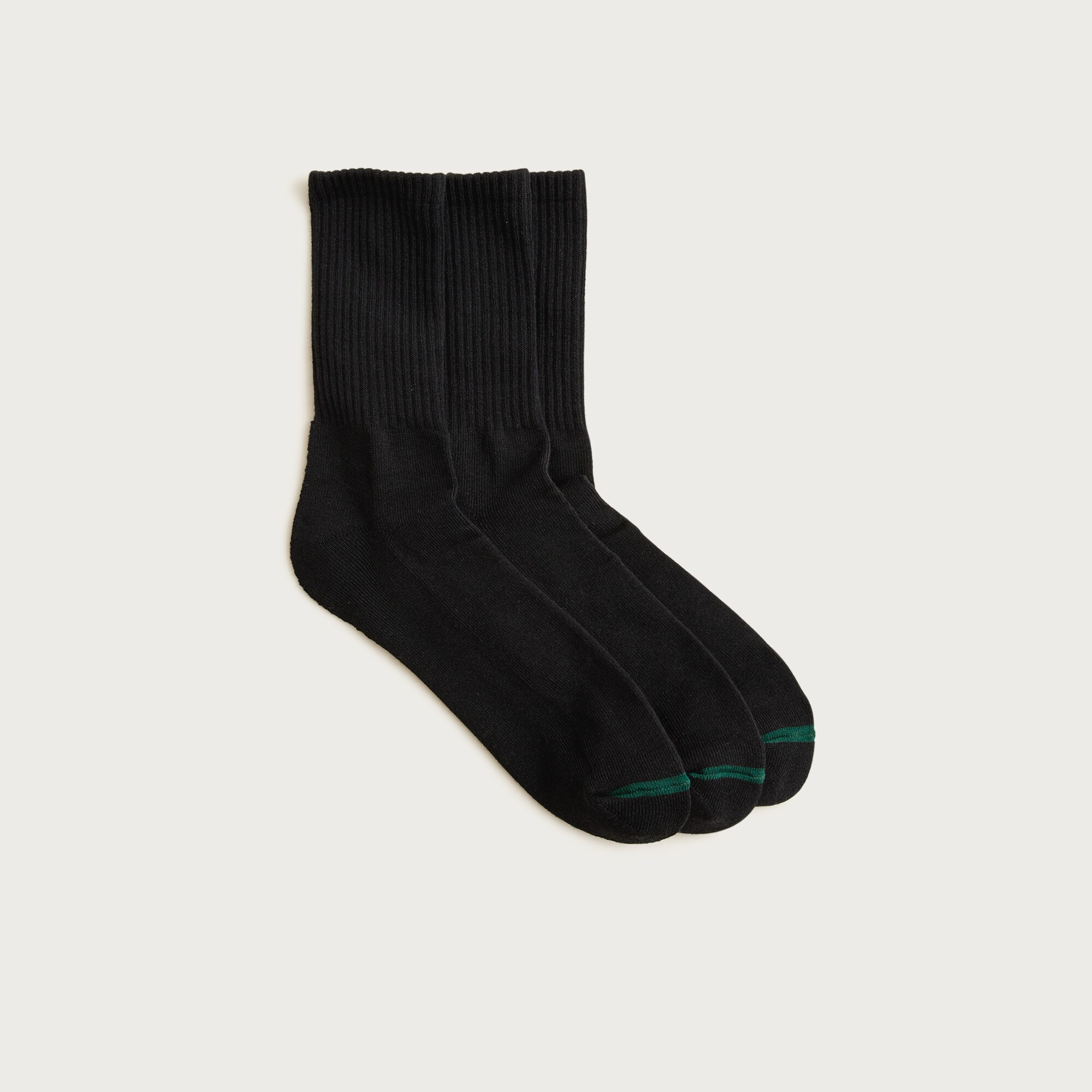 Athletic crew socks with COOLMAX® technology three-pack