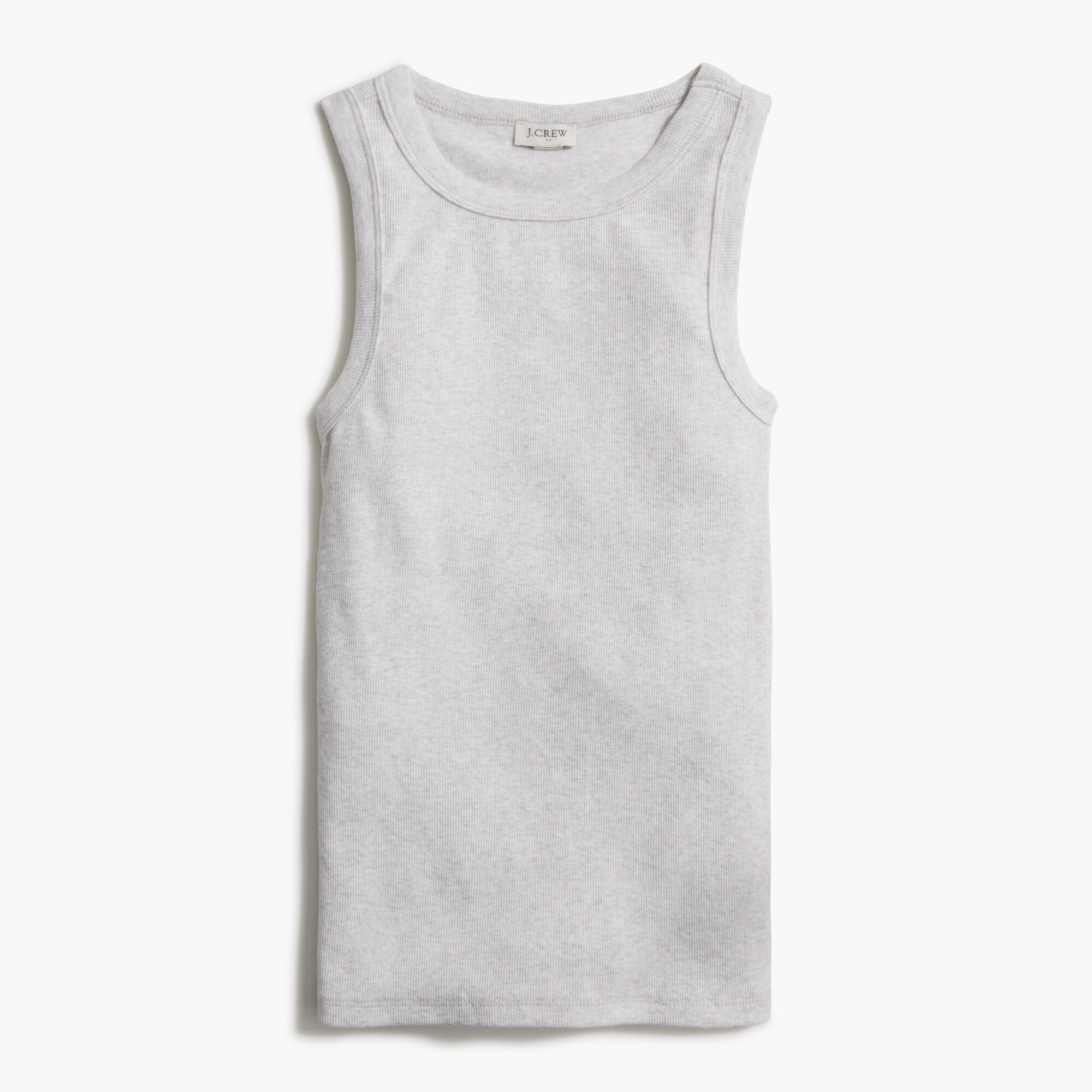 Ribbed high-neck tank top