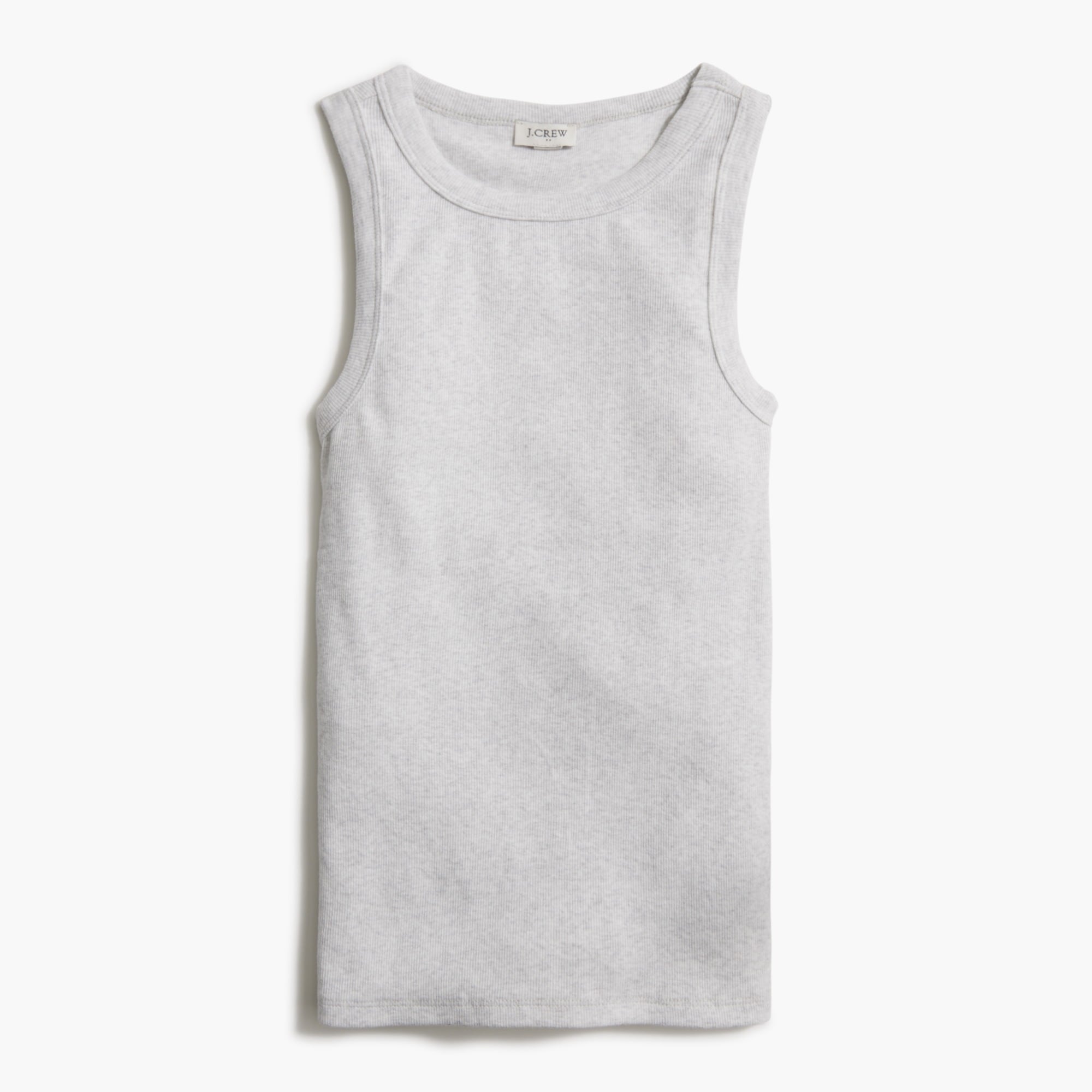 Ribbed high-neck tank top