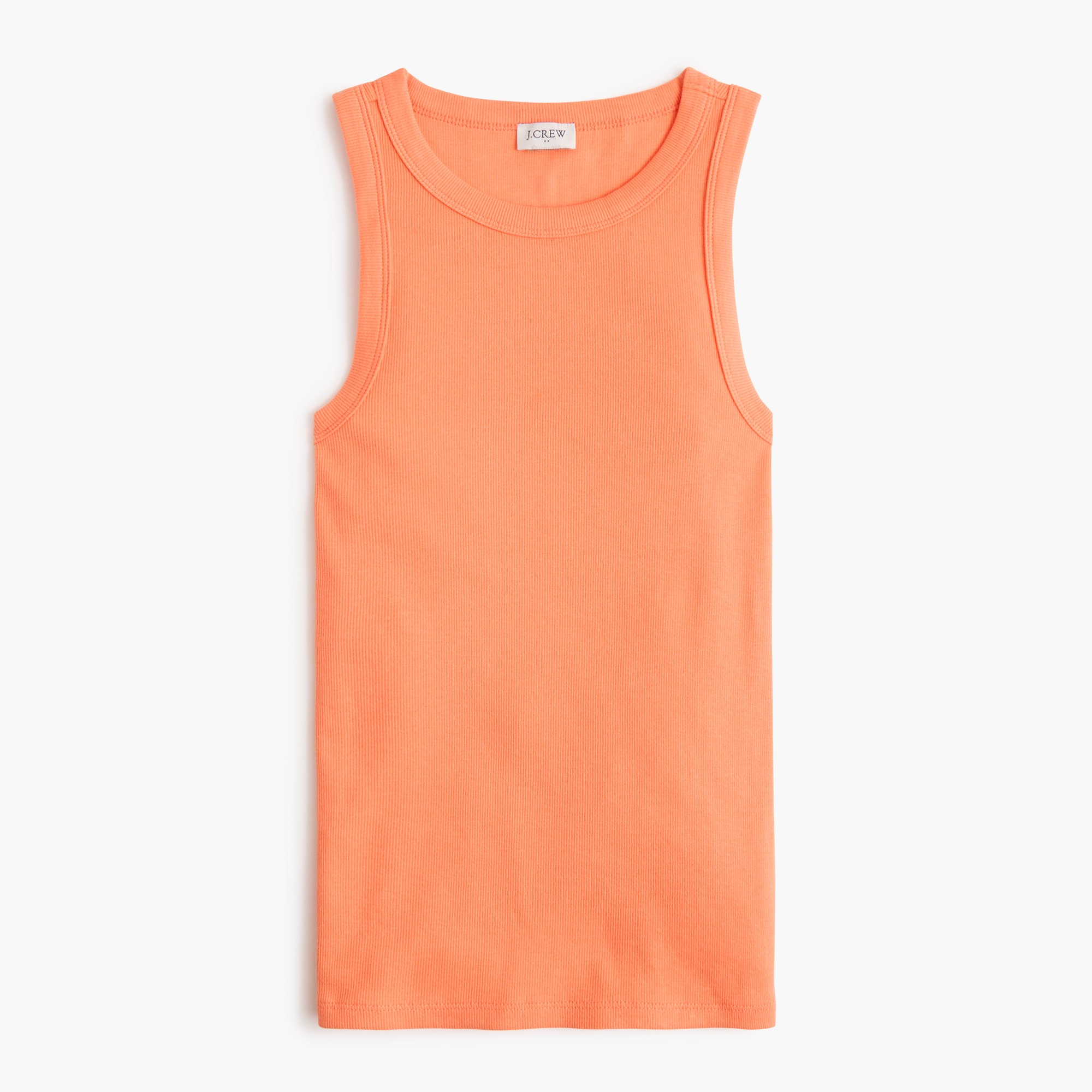 Ribbed high-neck tank top