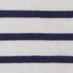 Ribbed scoopneck tank top IVORY ANTIQUE NAVY