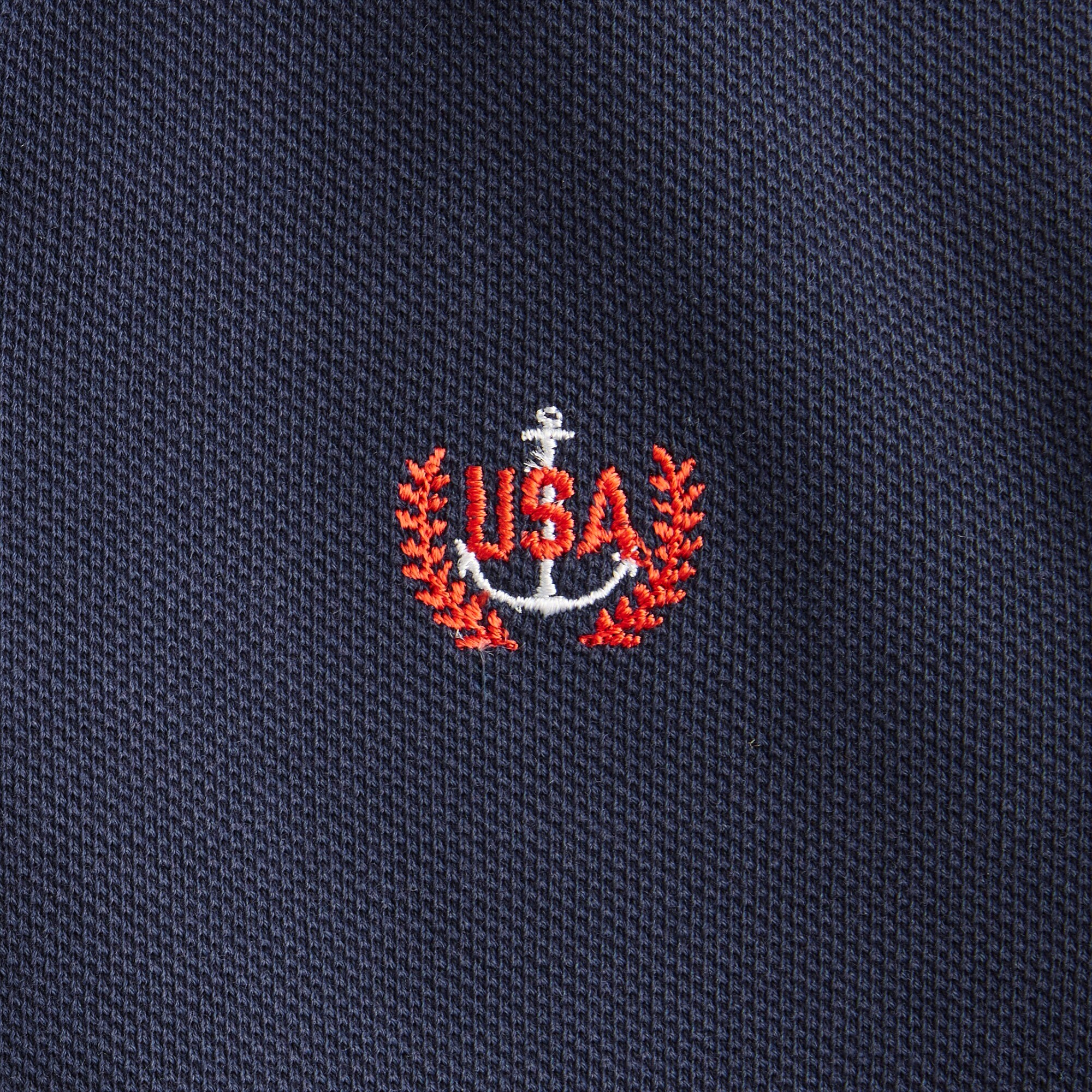 Limited-edition USA Swimming® X J.Crew cropped piqué polo shirt