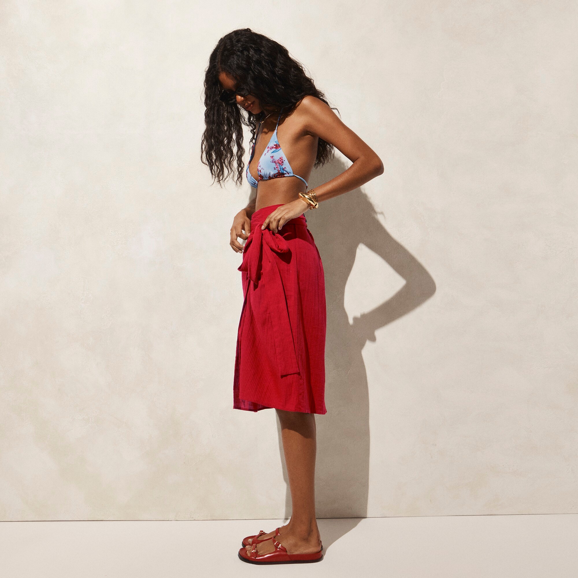j.crew: airy gauze side-tie sarong for women