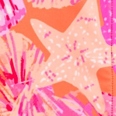 Girls' seashell rash guard swimsuit SWEET TANGERINE MULTI factory: girls' seashell rash guard swimsuit for girls