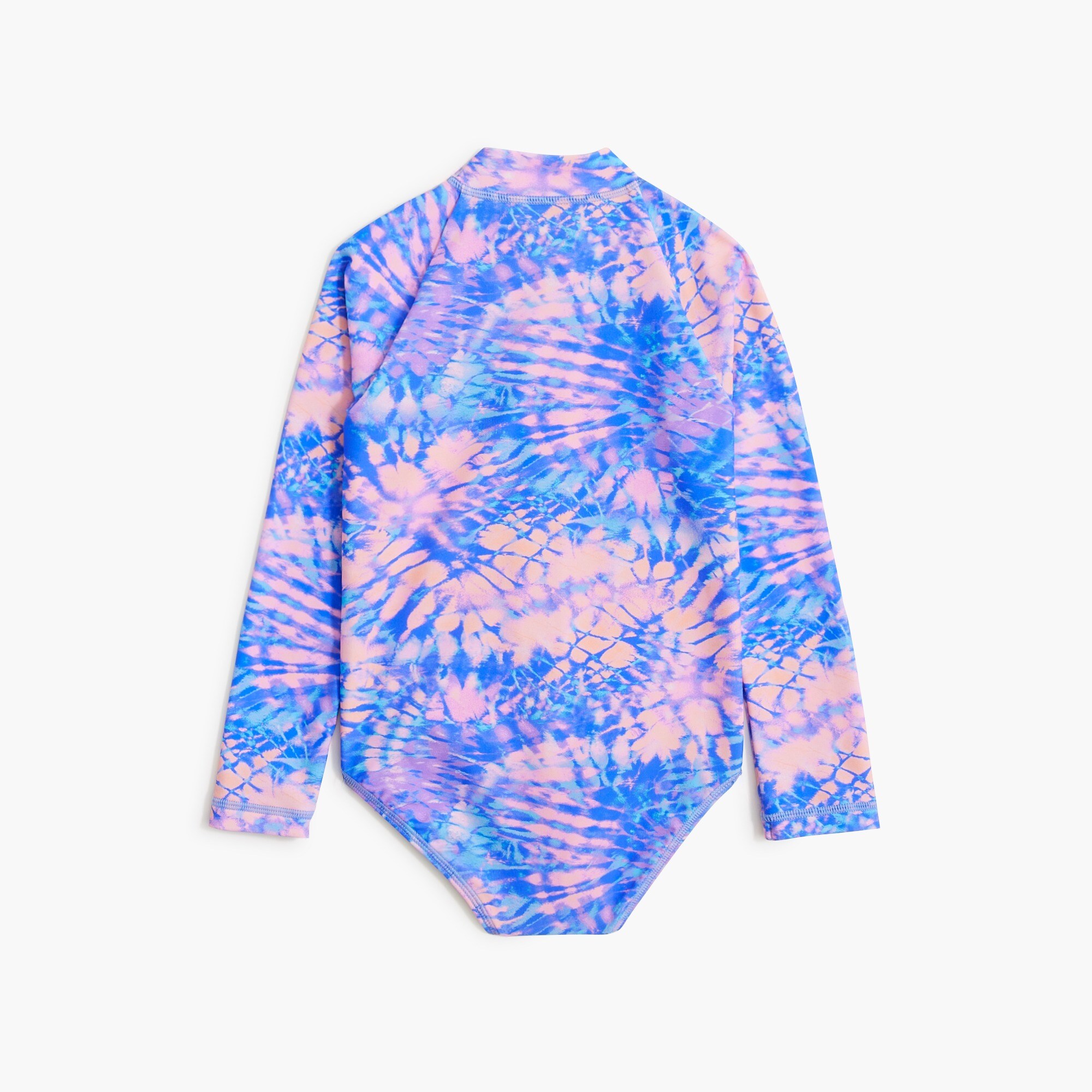 Girls' tie-dye rash guard swimsuit