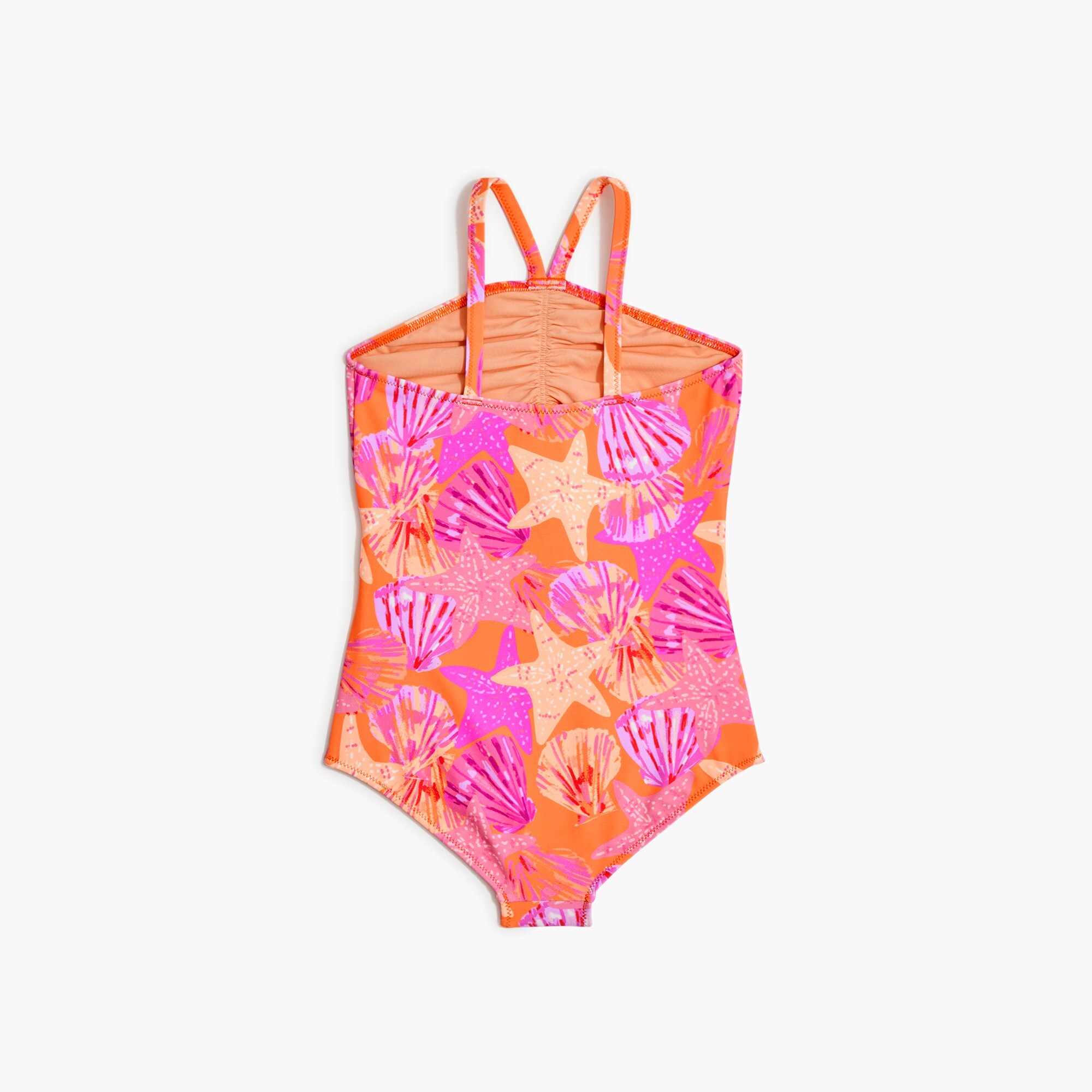Girls' seashell one-piece swimsuit
