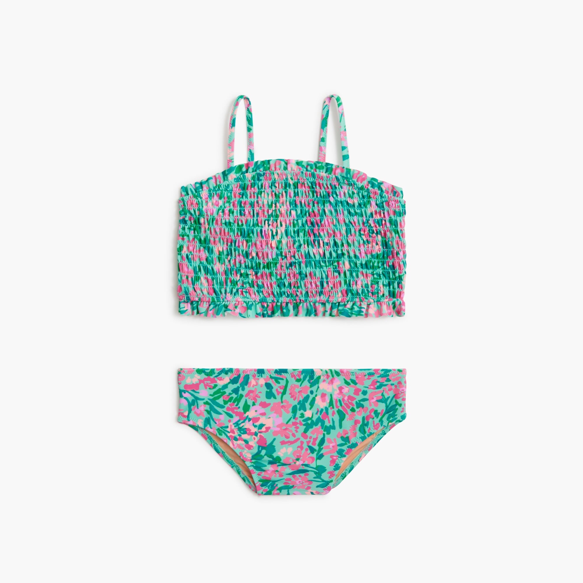 girls Girls' floral smocked bikini set
