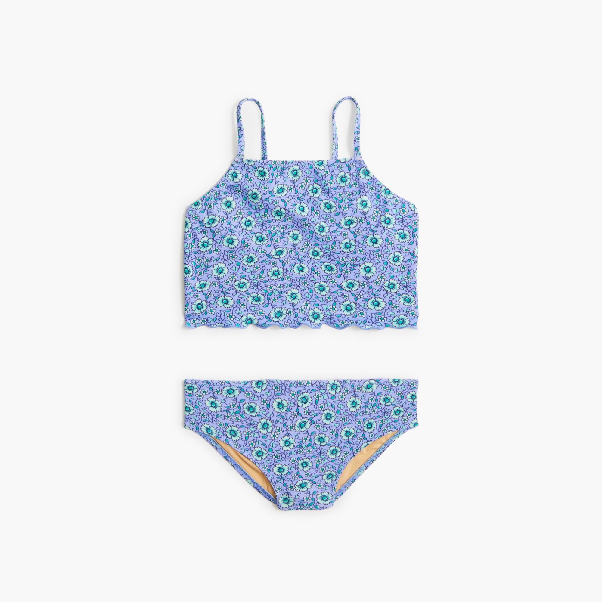 girls Girls' block-print tankini set