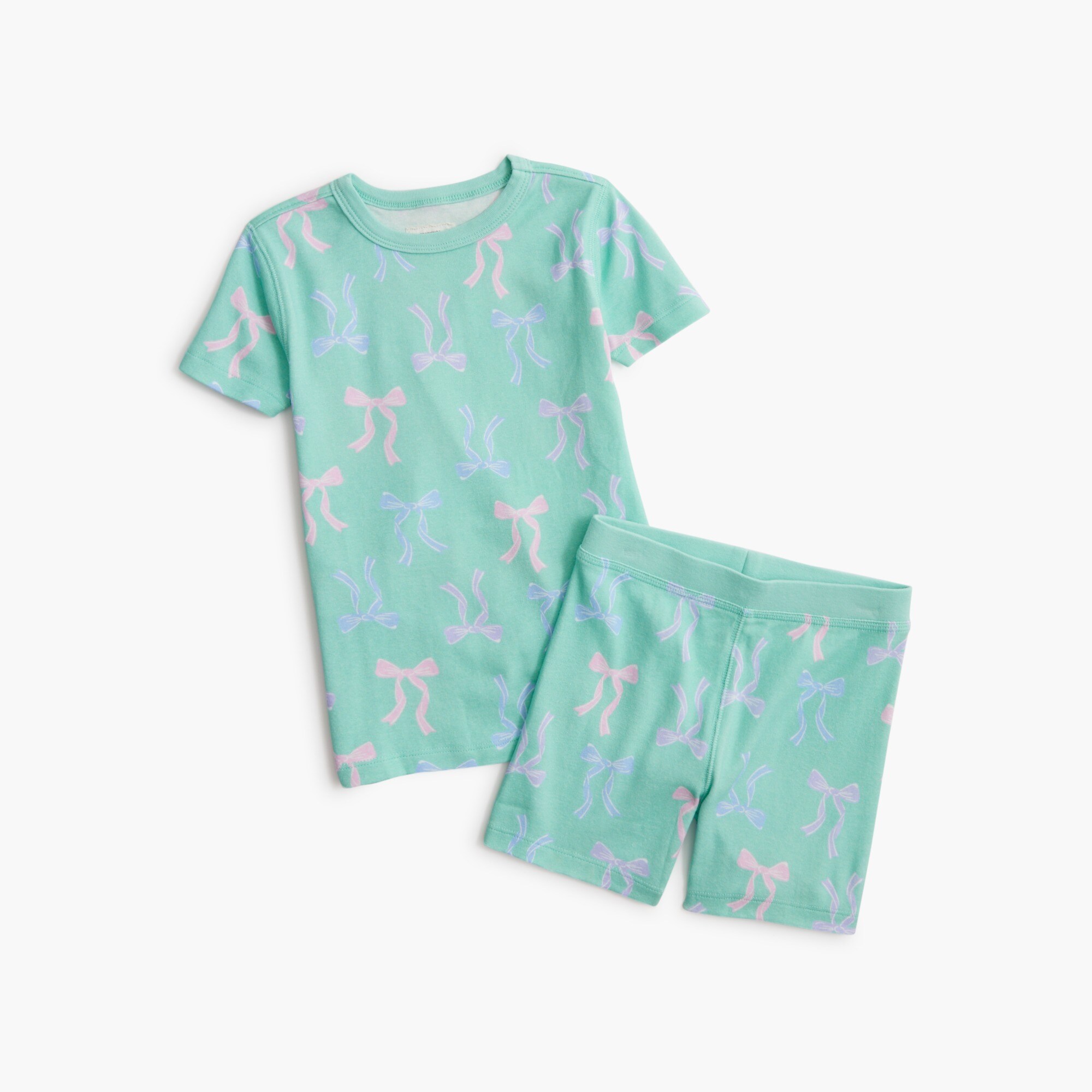 girls Girls' short-sleeve bows pajama set