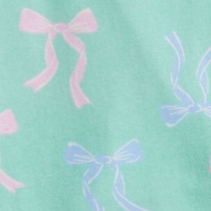 Girls' short-sleeve ombr&eacute; flower pajama set SCENIC AQUA MULTI