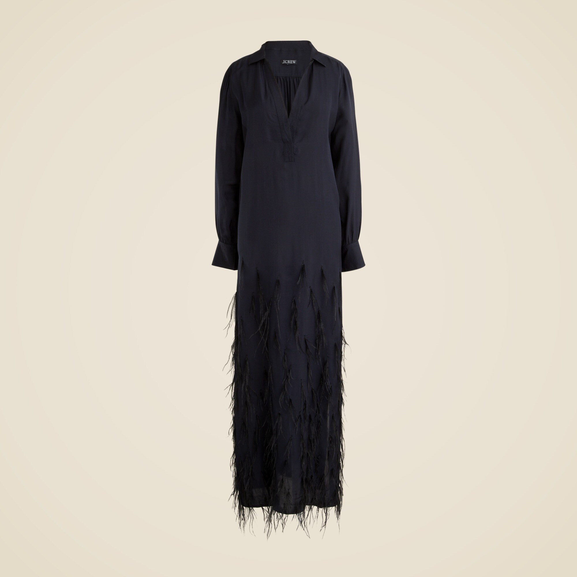 Bungalow Dress With Feather Hem For Women | J.Crew