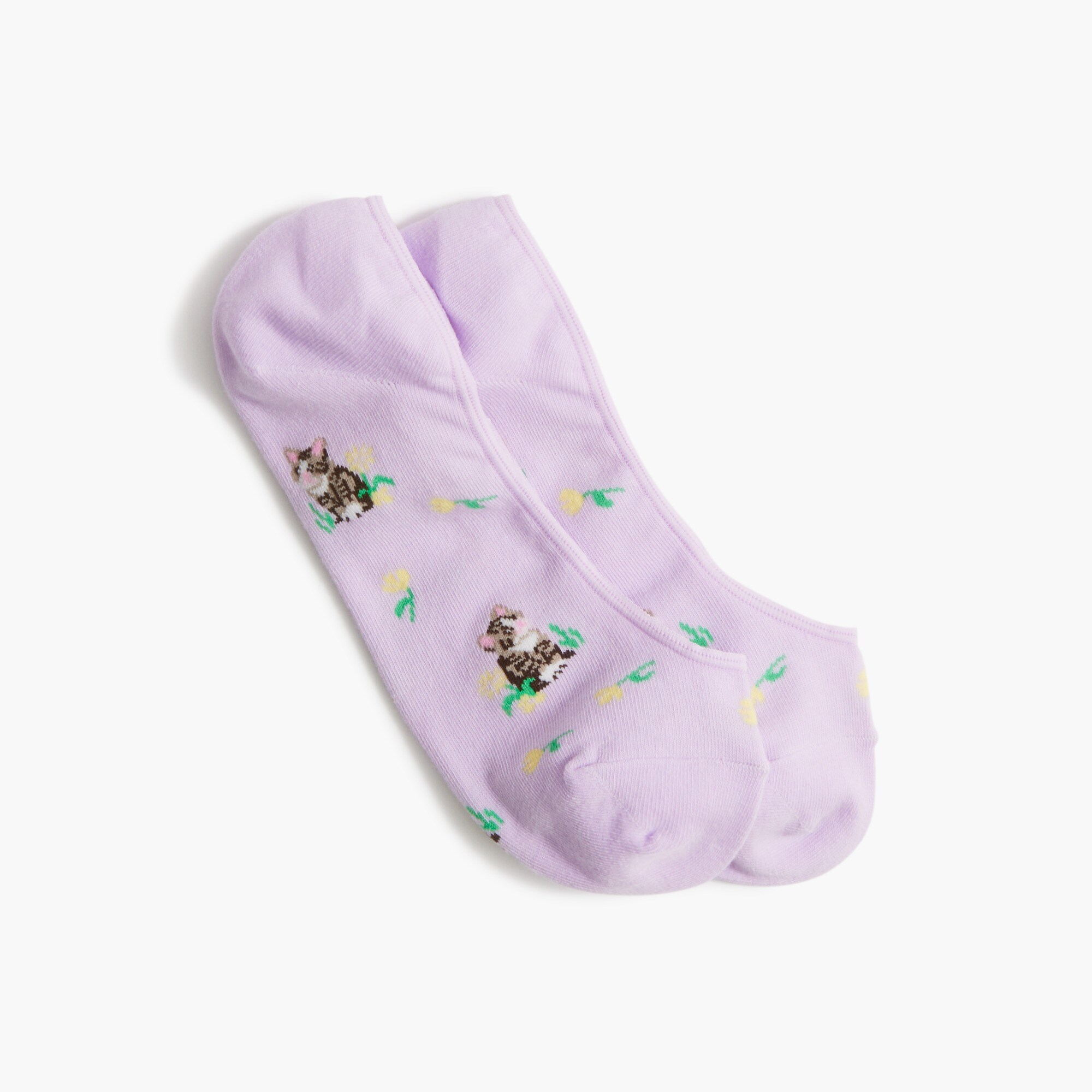 Spring kittens no-show socks