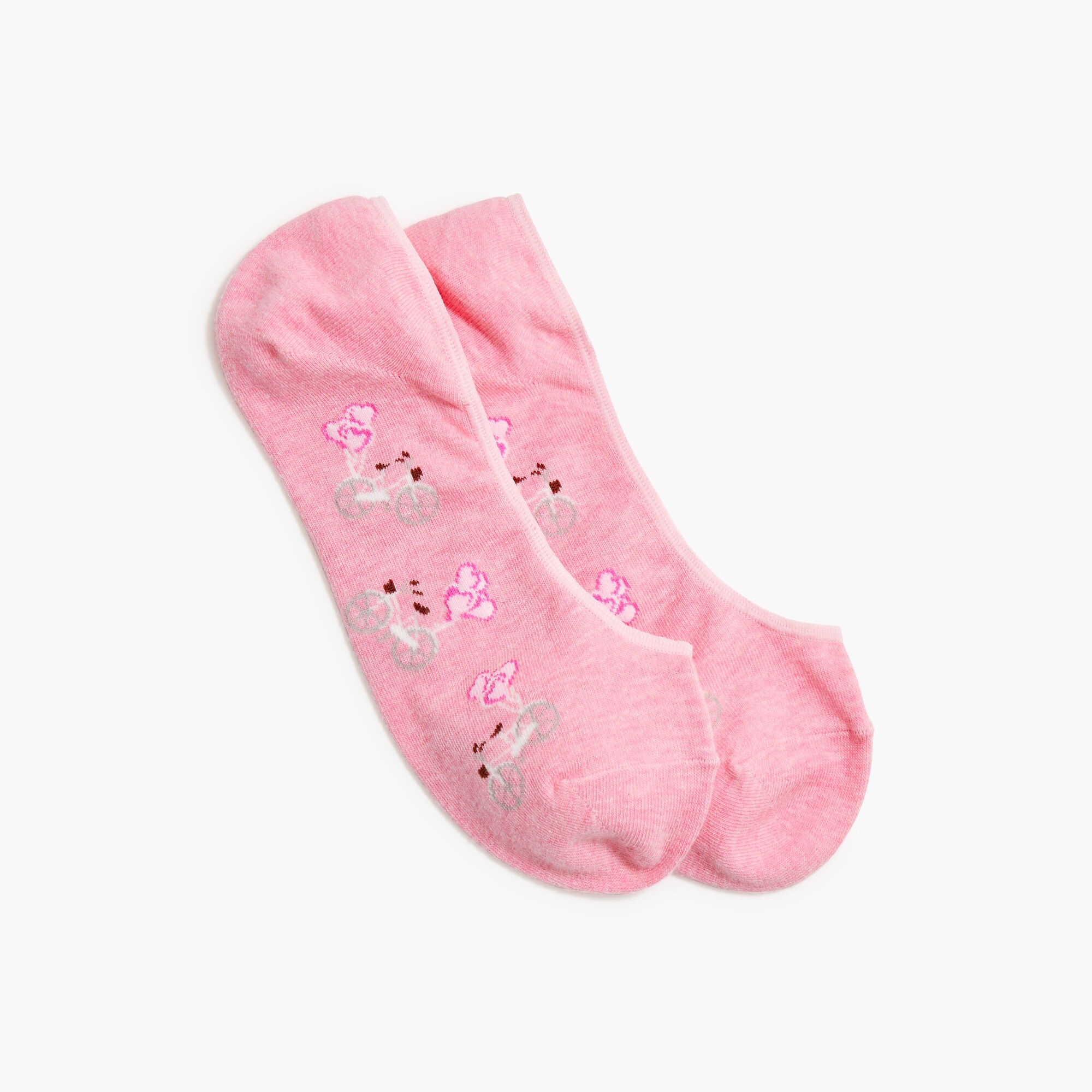 womens Heart balloon bike no-show socks
