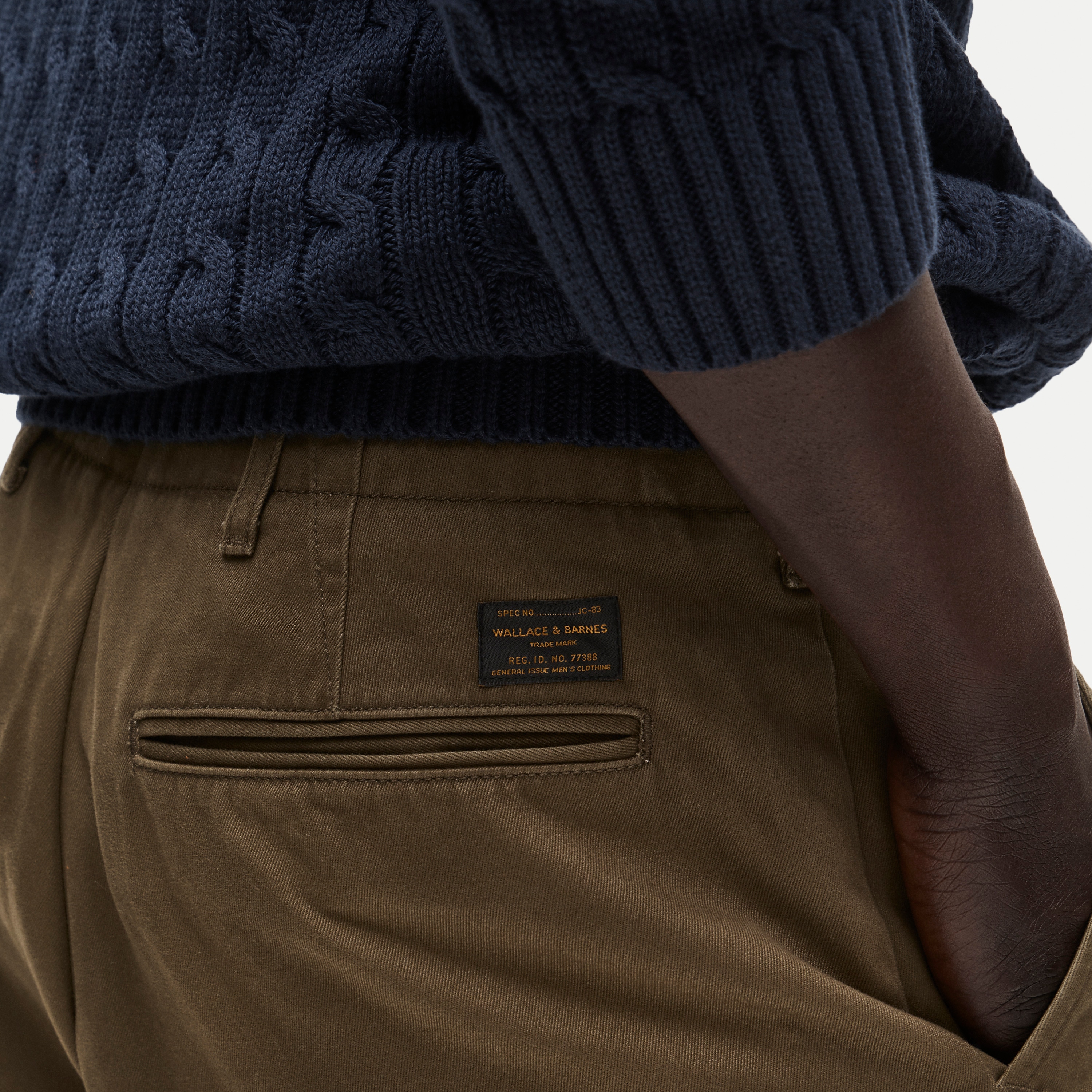 Wallace & Barnes Selvedge Officer Chino Pant For Men | J.Crew