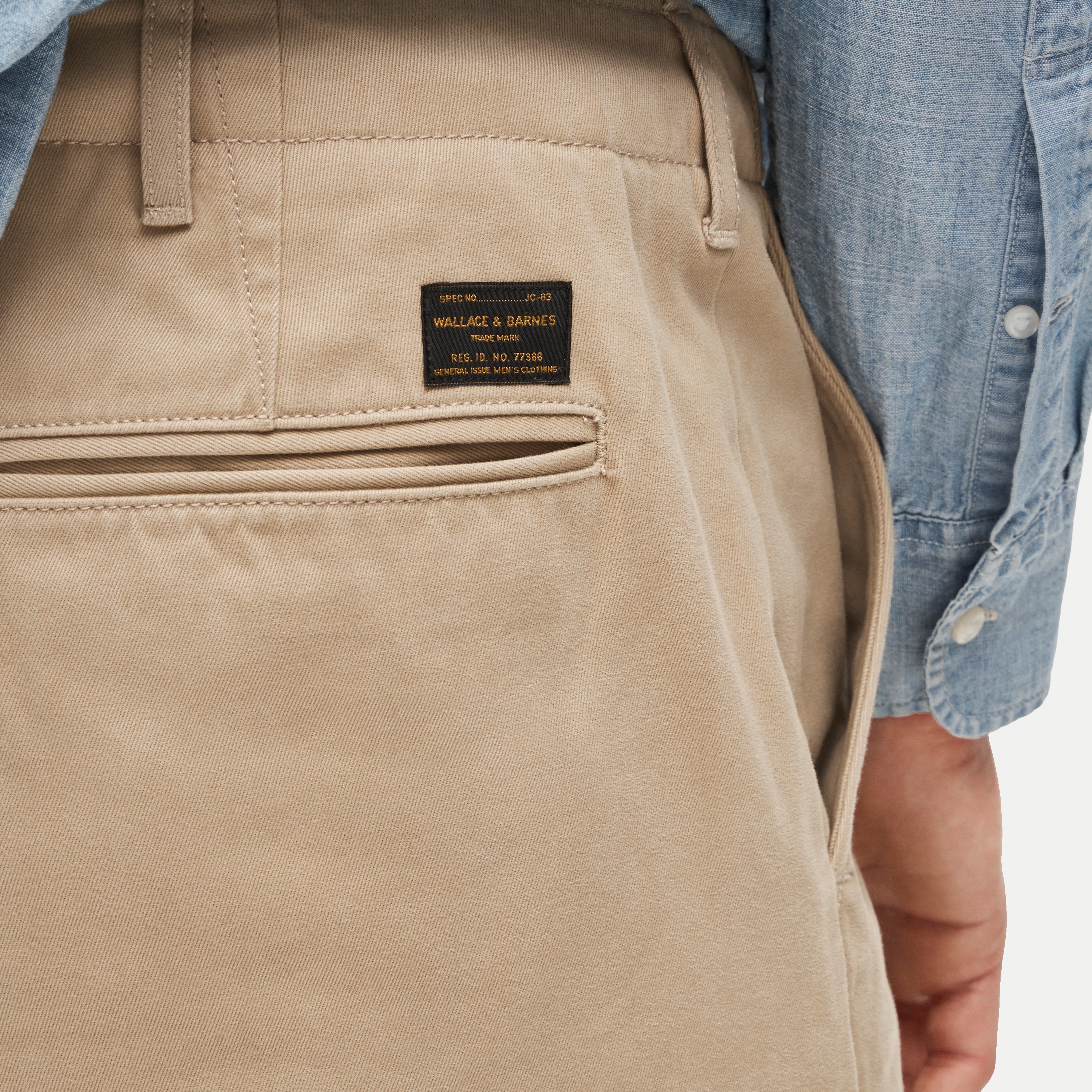 Wallace & Barnes selvedge officer chino pant