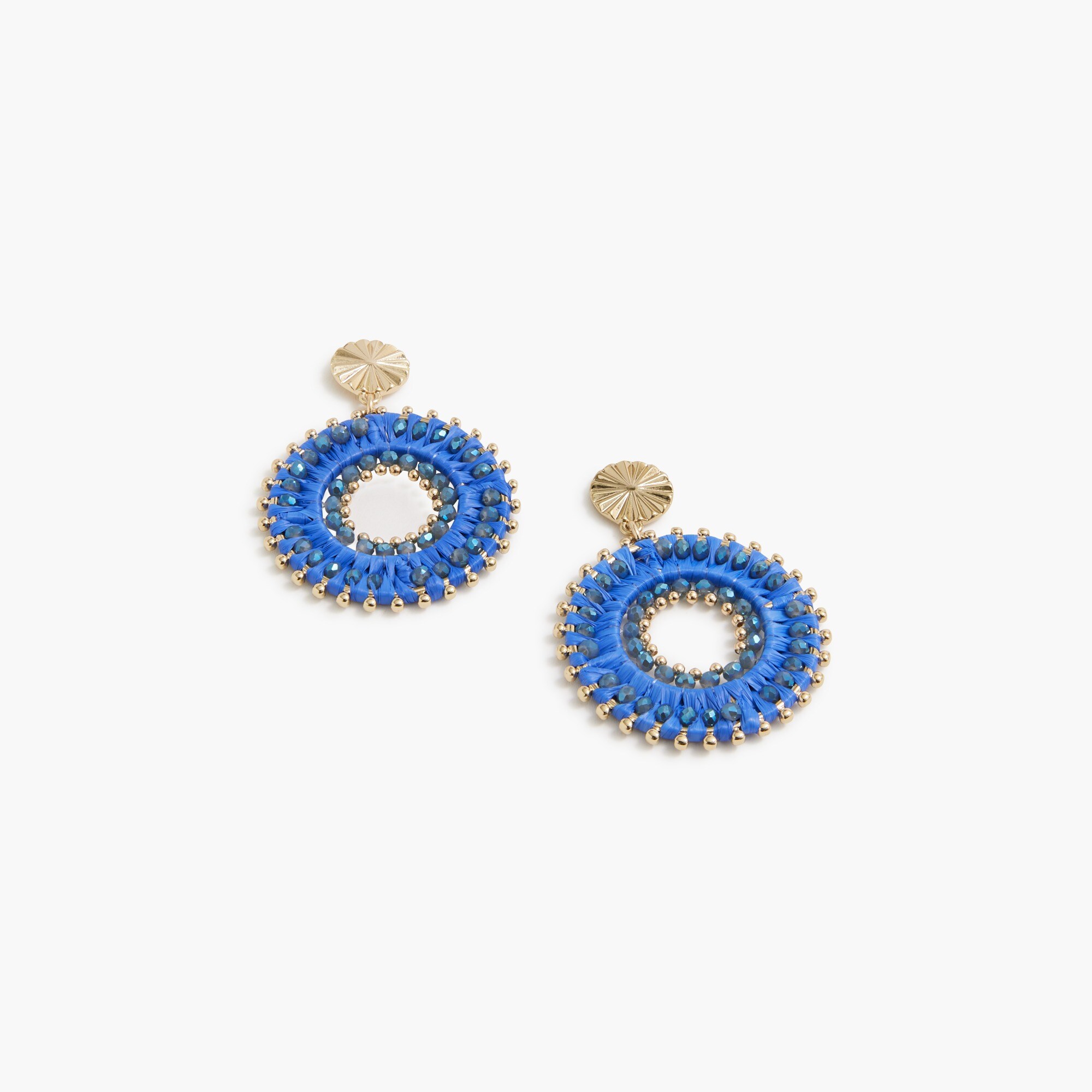  Beaded circle earrings