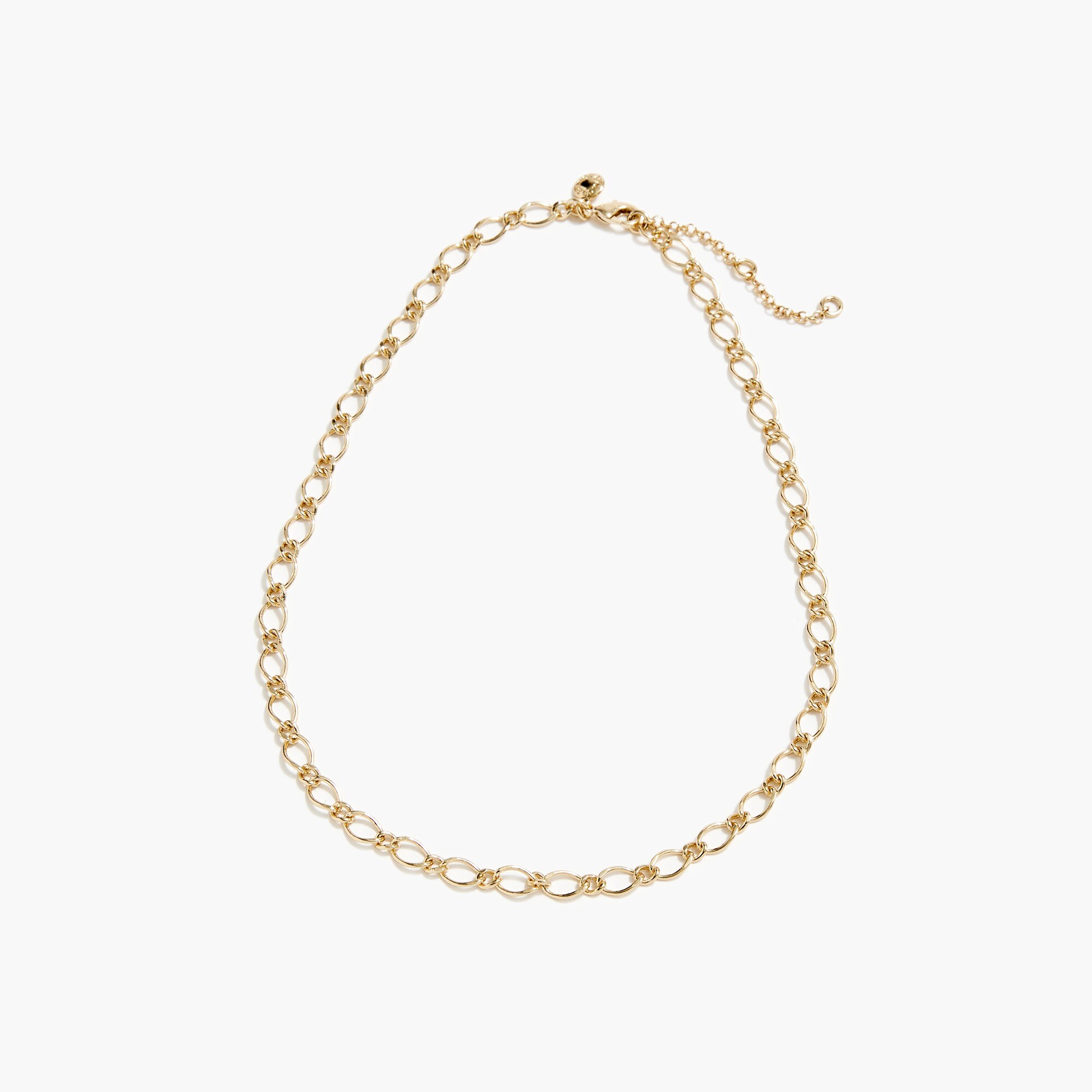 Oval link charm chain necklace