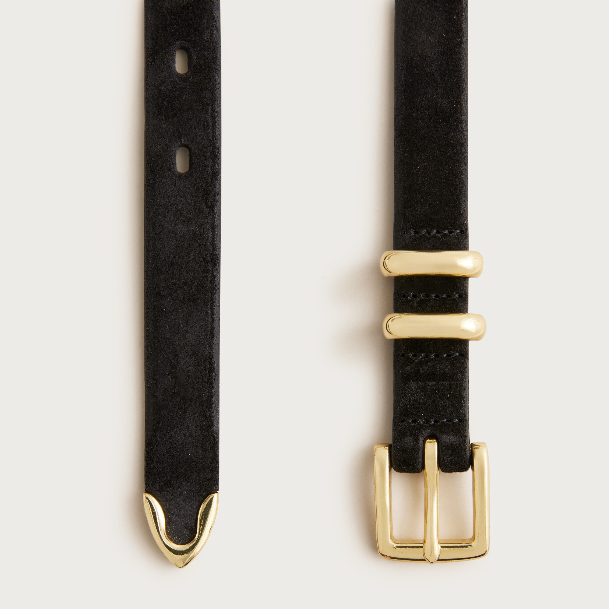 Thin suede belt
