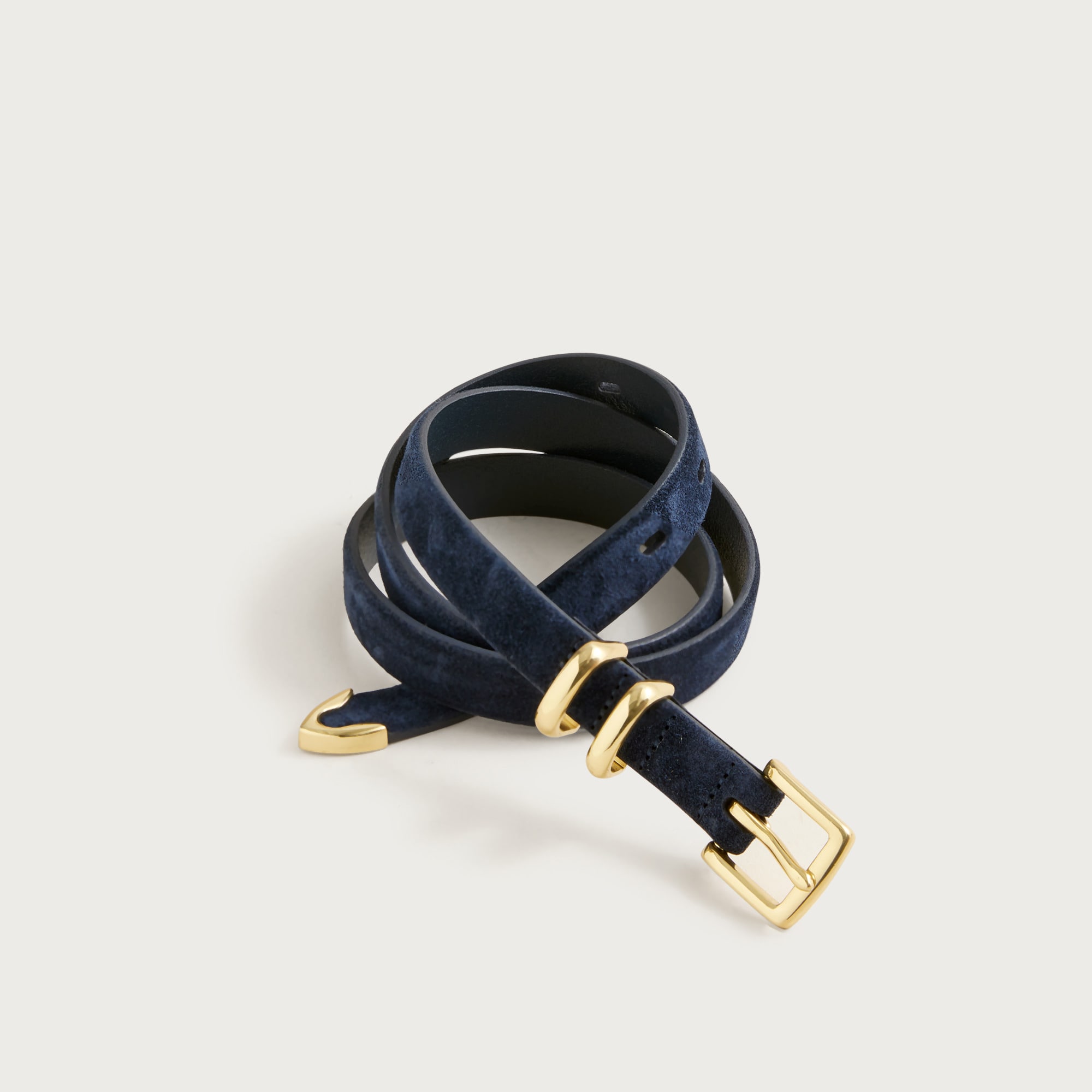 Thin suede belt