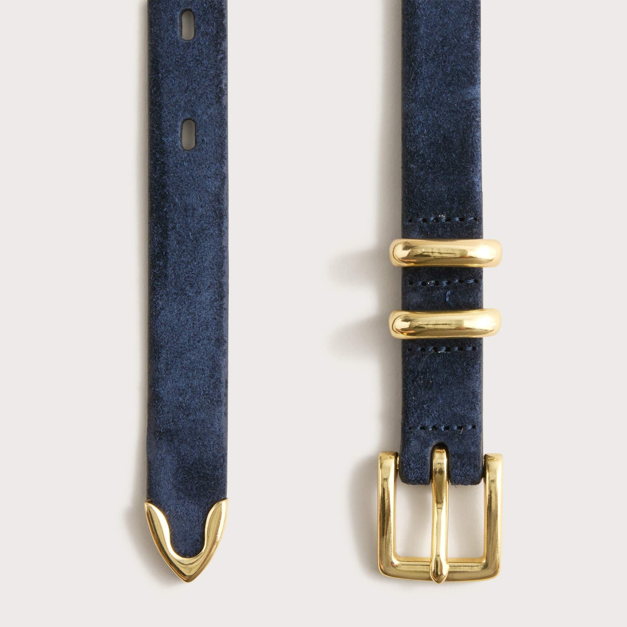 Thin suede belt