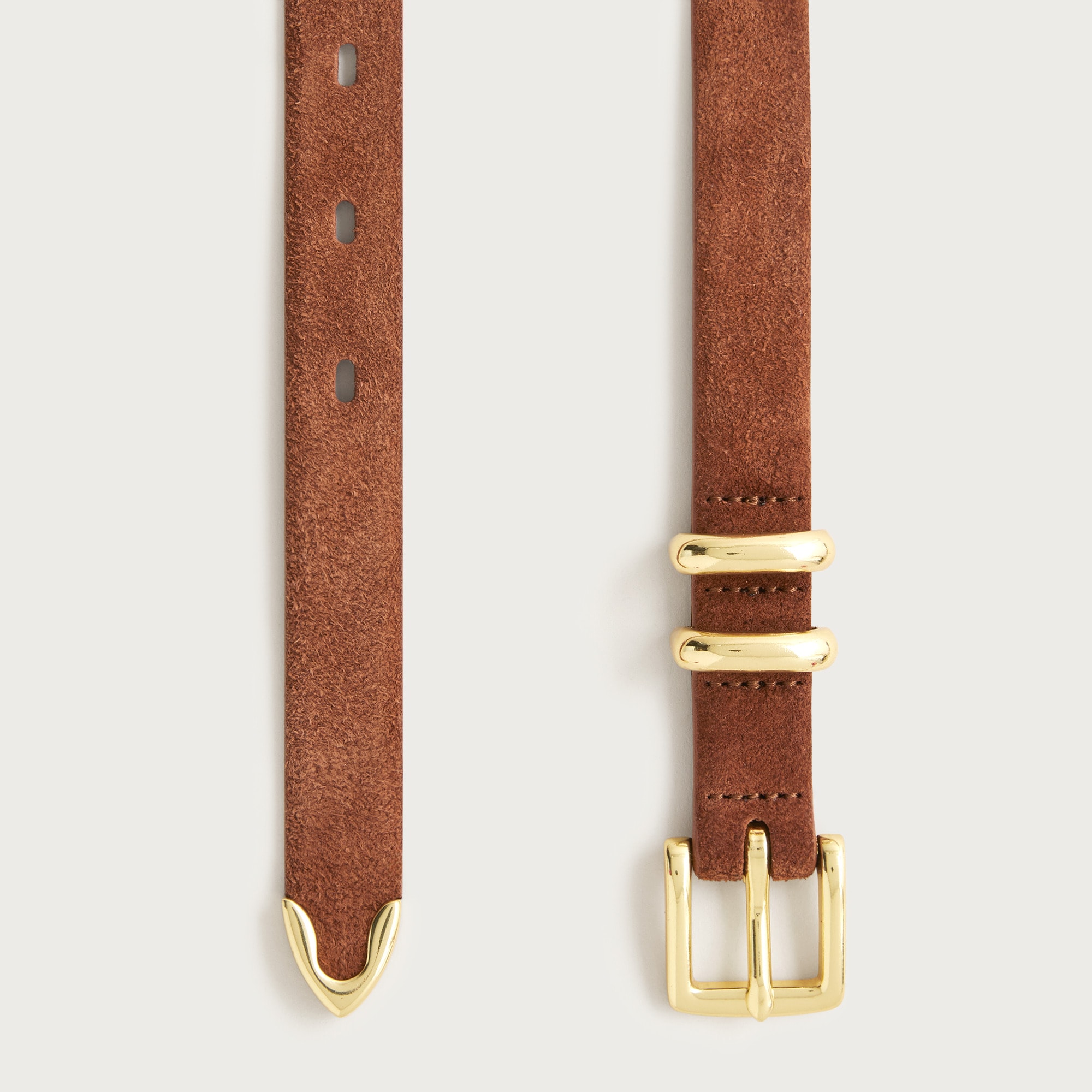Thin suede belt