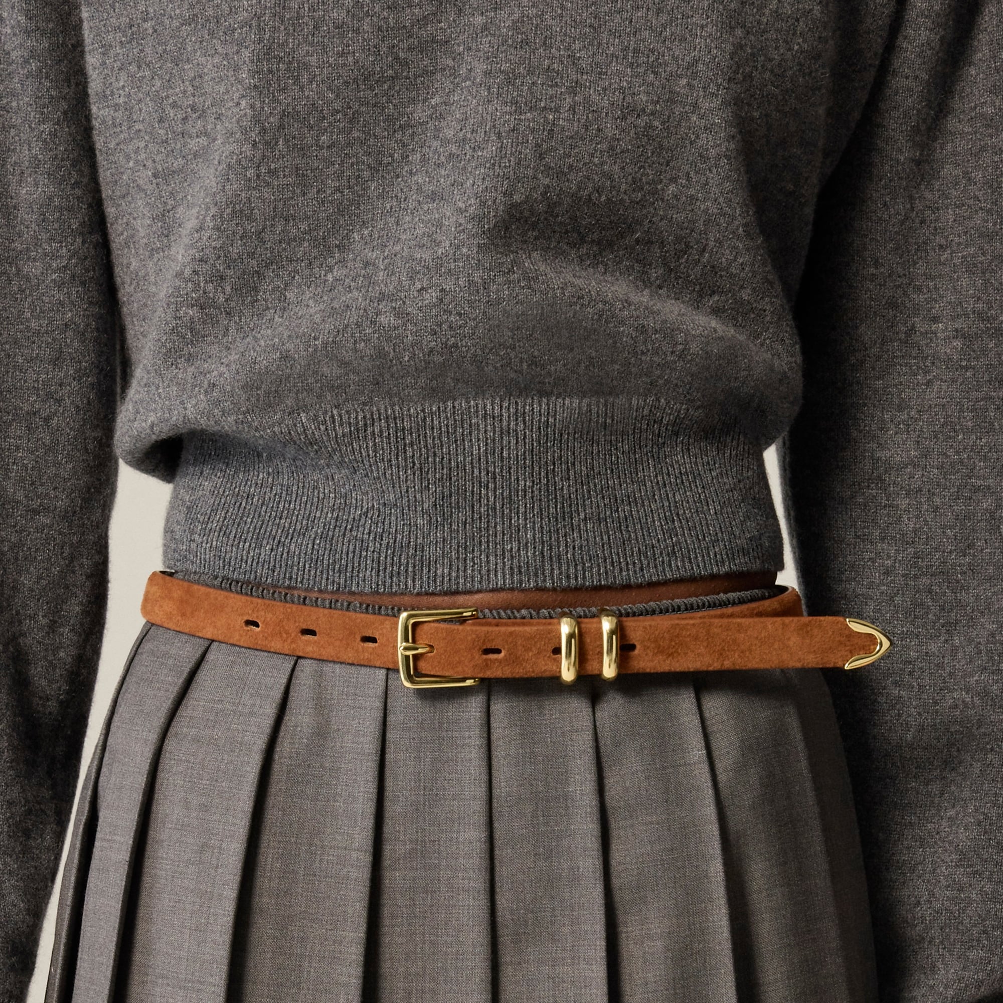 womens Thin suede belt