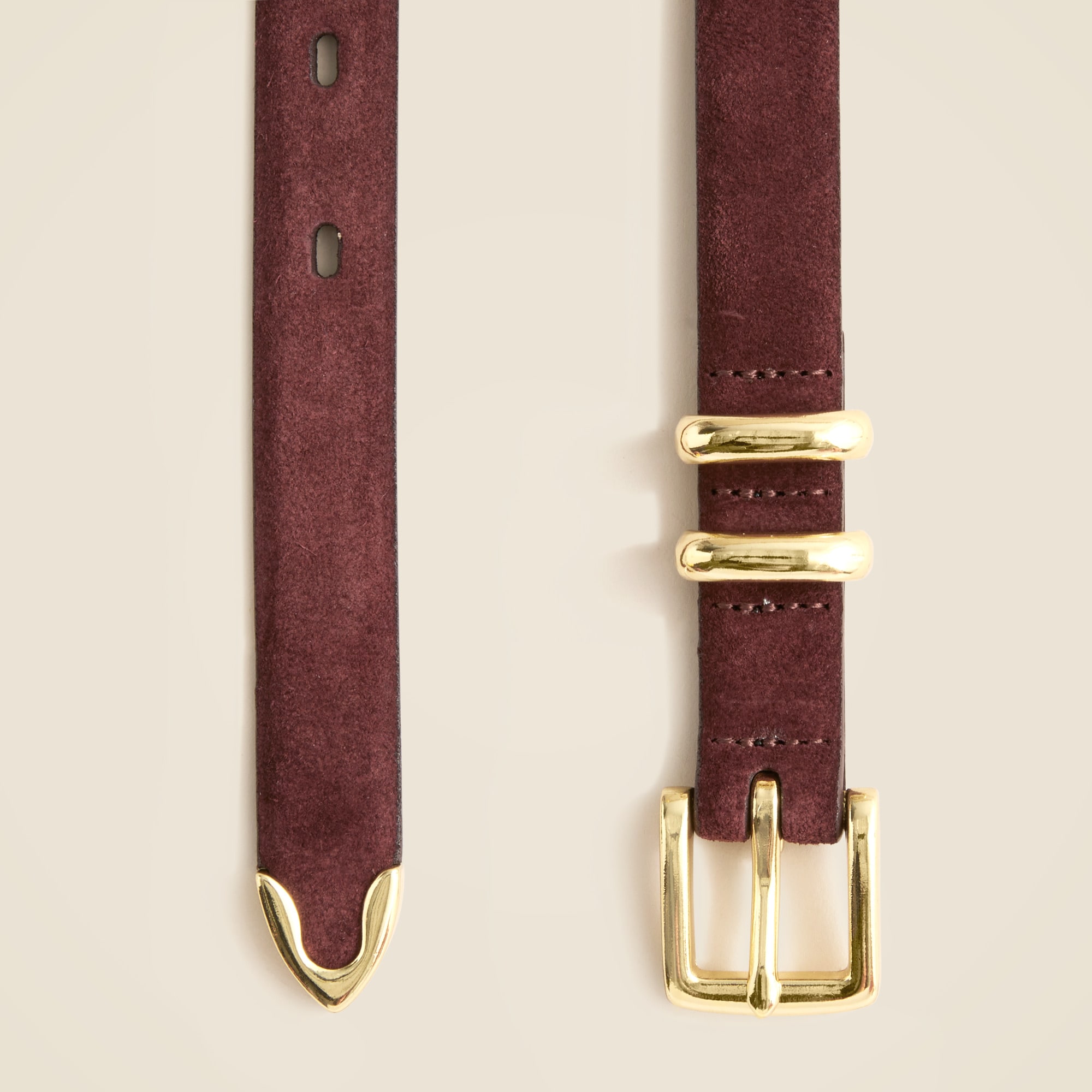 Thin suede belt
