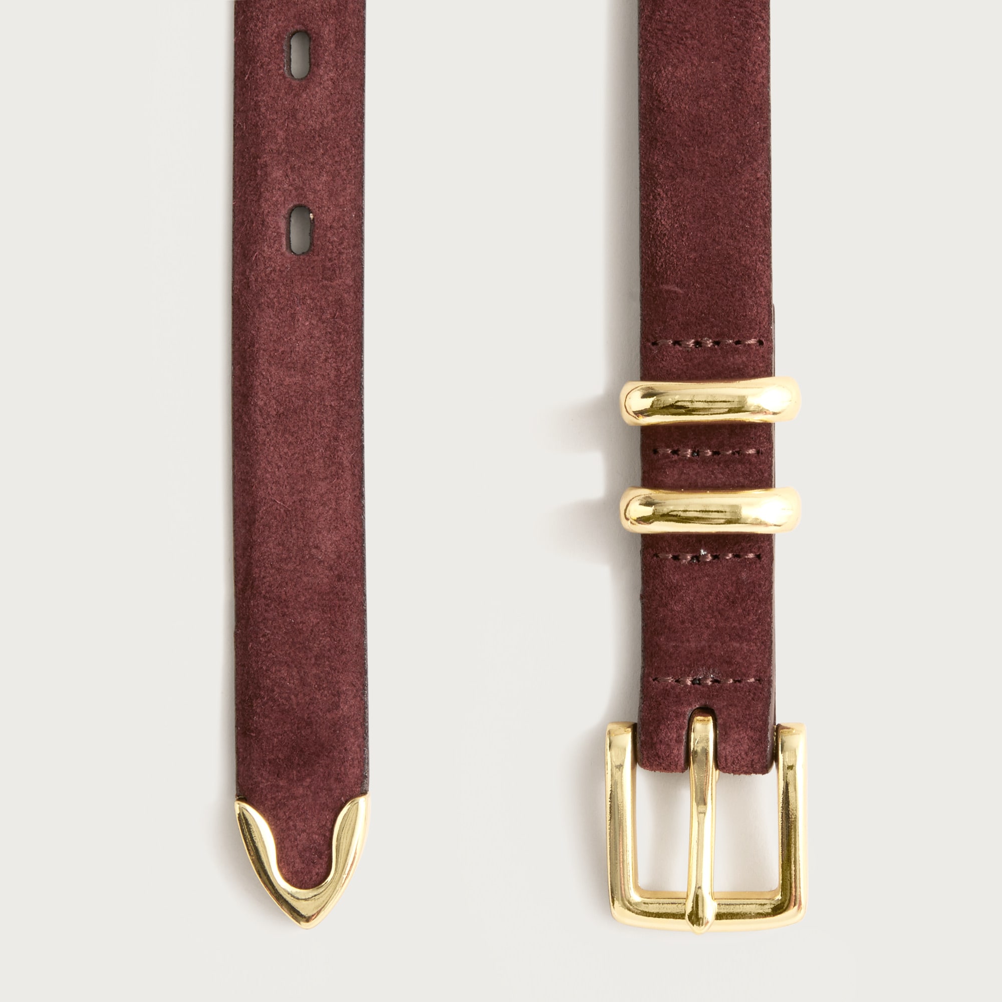 Thin suede belt