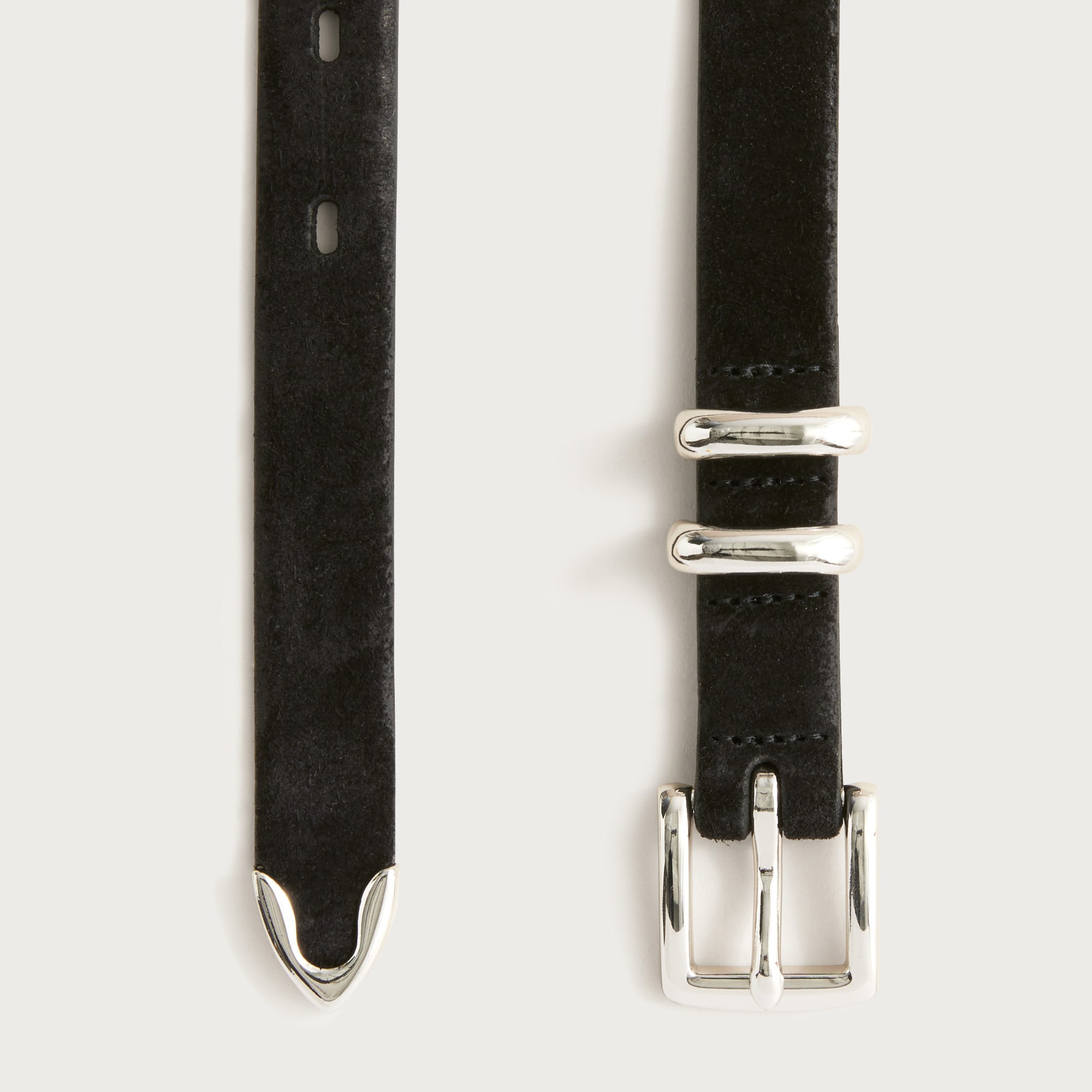 Thin suede belt