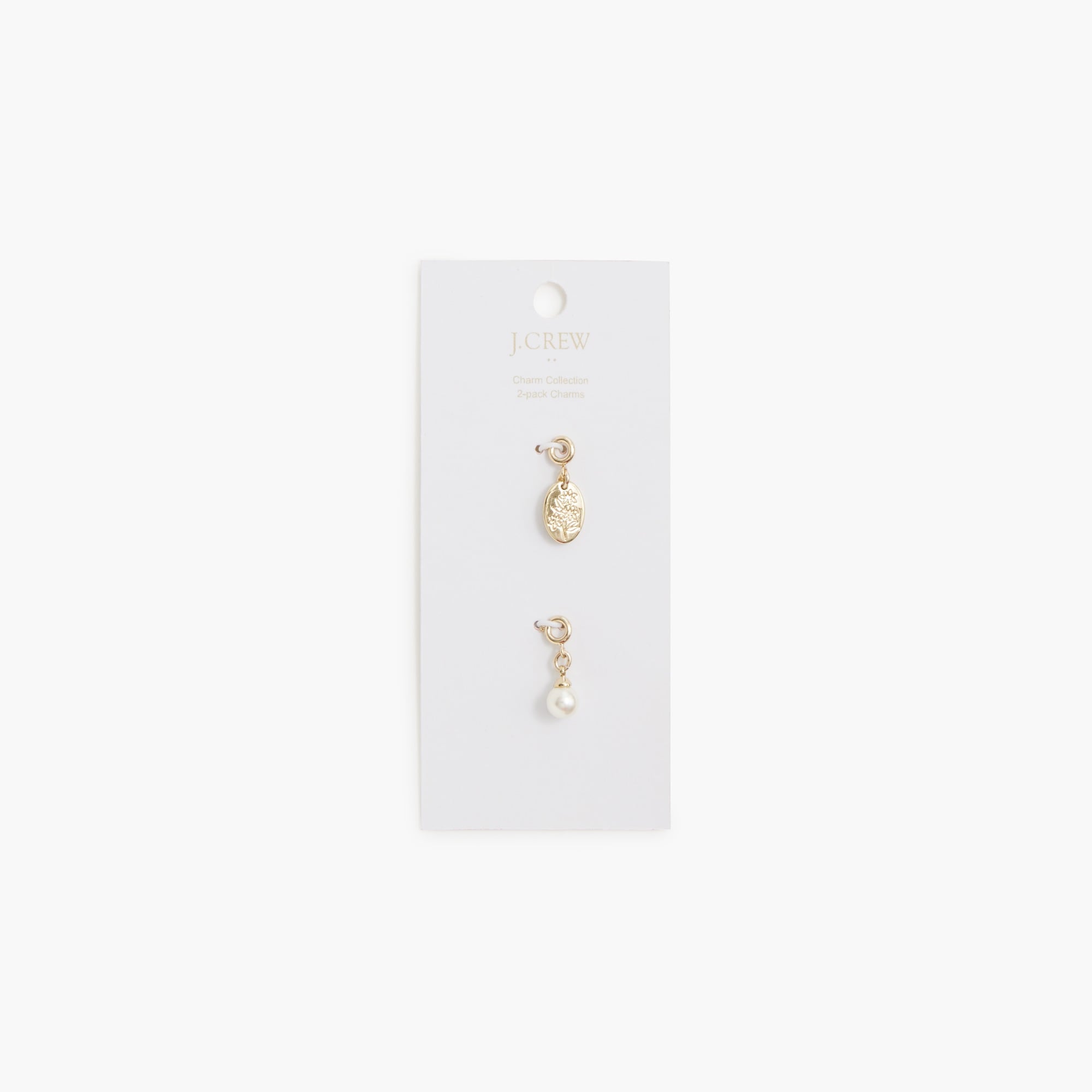 Flower and pearl charms set-of-two