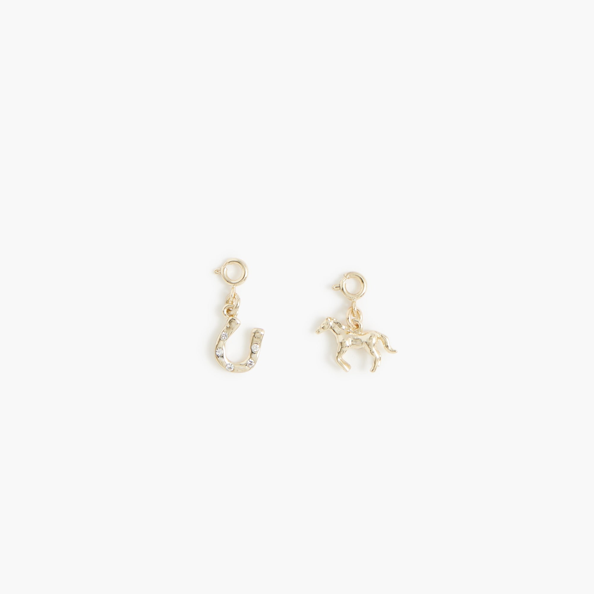 Horse and horseshoe charms set-of-two